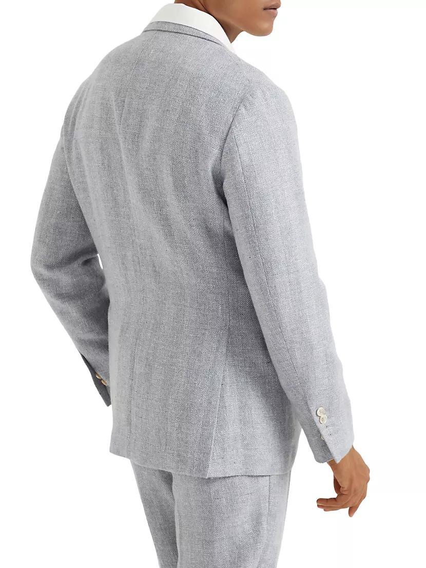 Textured Stripe Diagonal Deconstructed Cavallo Blazer Product Image