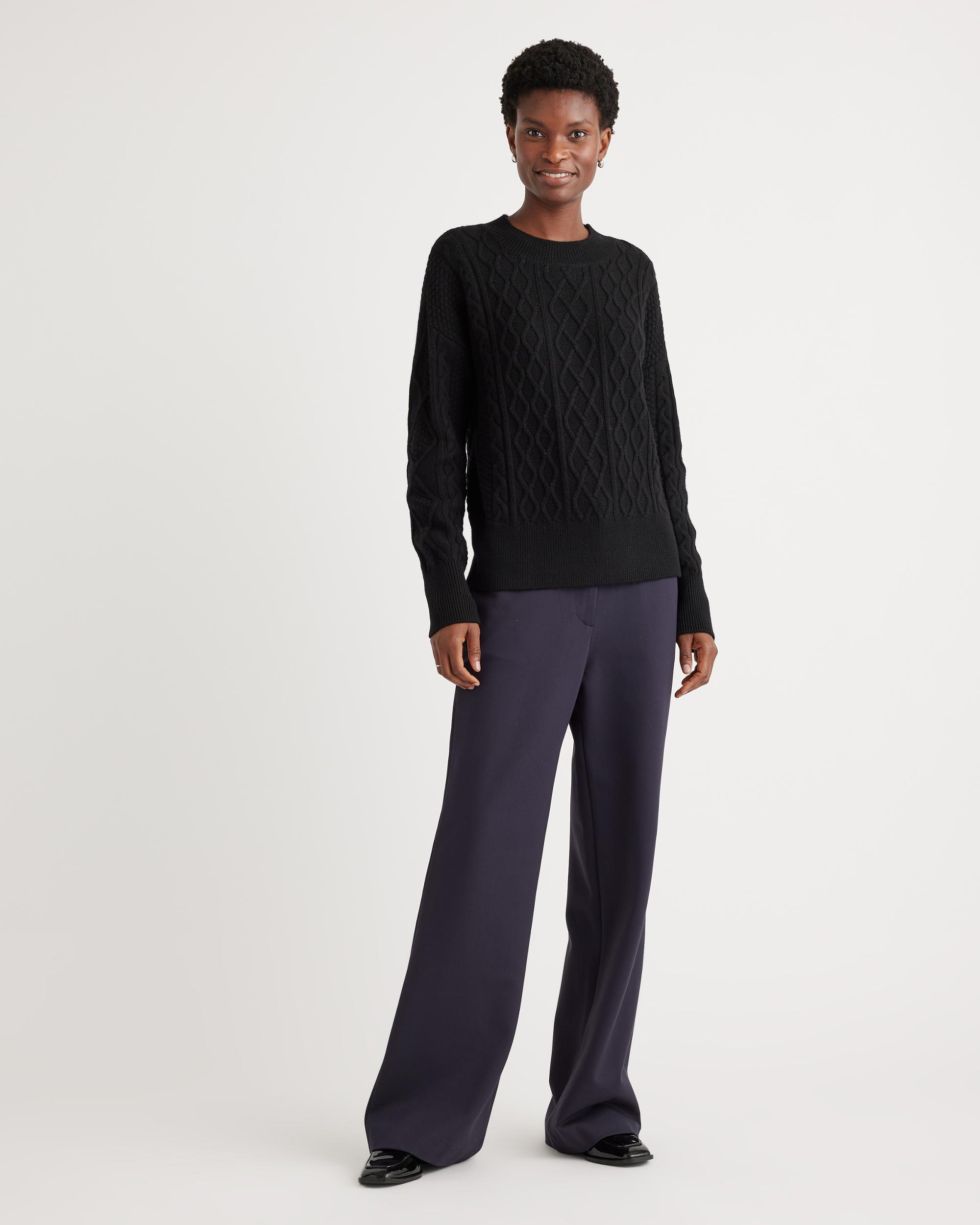 Quince | Women's Australian Merino Wool Cable Sweater Size XS Product Image
