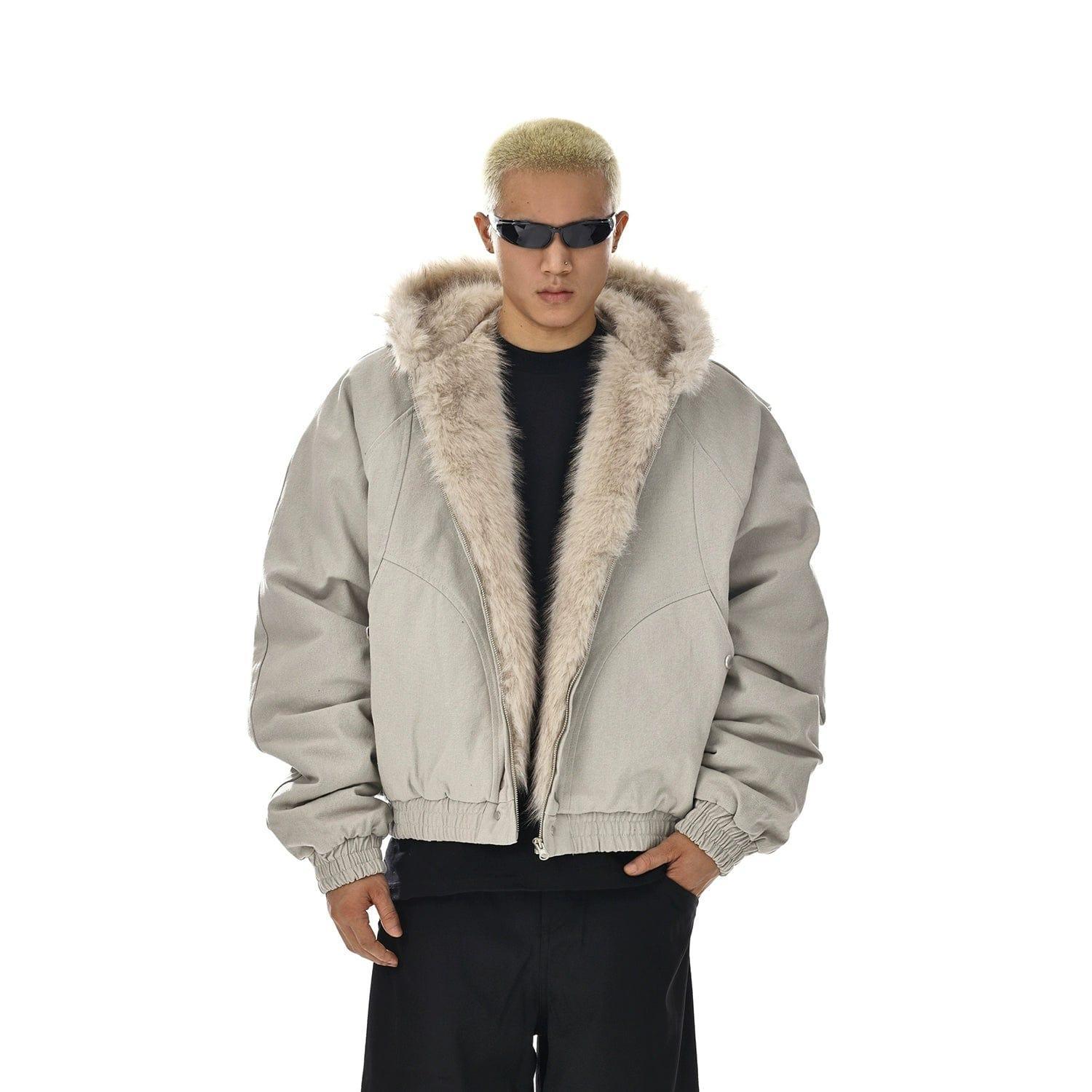 RT No. 12057 BLACK HOODED FUR WORKWEAR JK Product Image