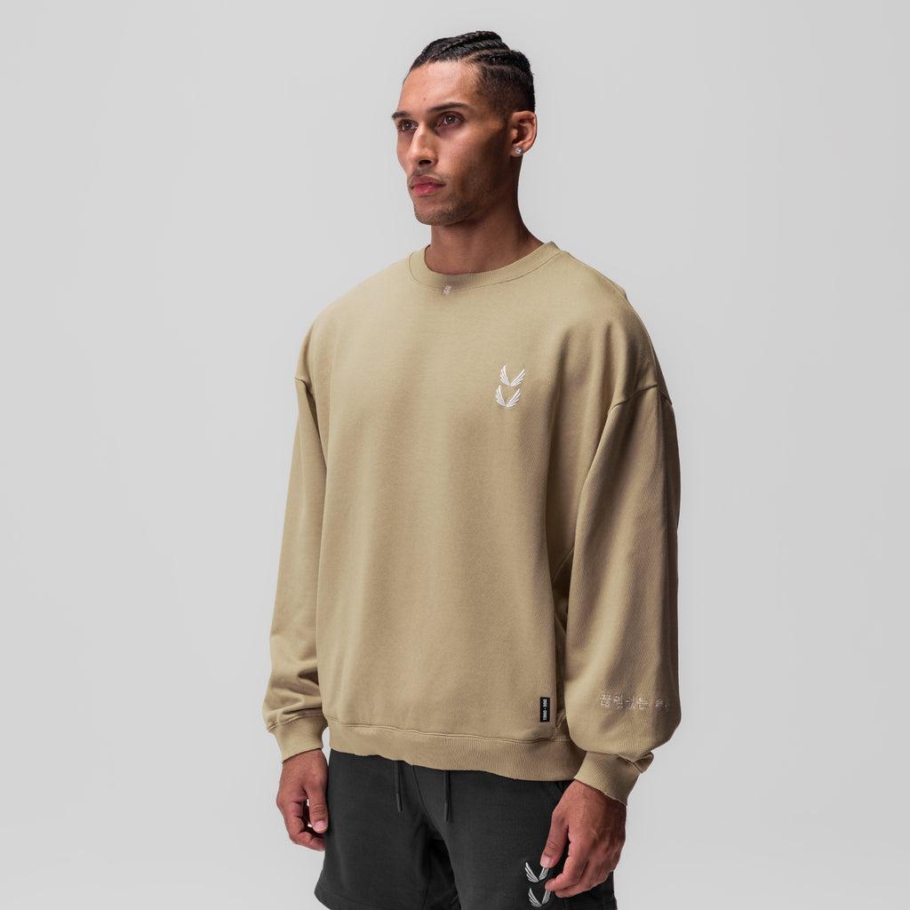 0861. Tech Essential™ Distressed Crewneck - Khaki Product Image