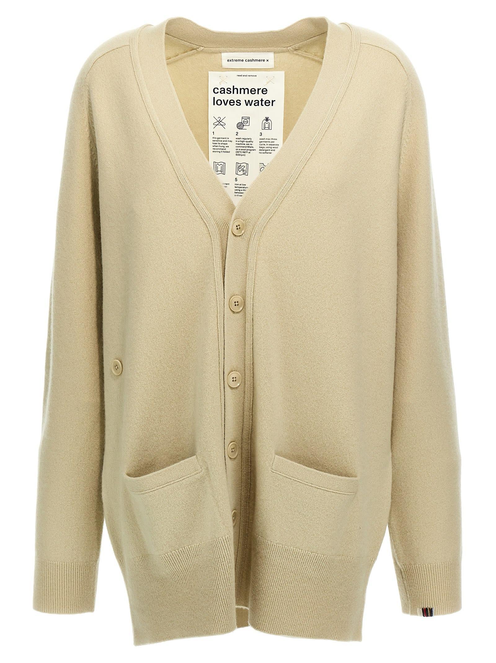 EXTREME CASHMERE N.117 Cardigan Desert Cardigan In Beige Product Image