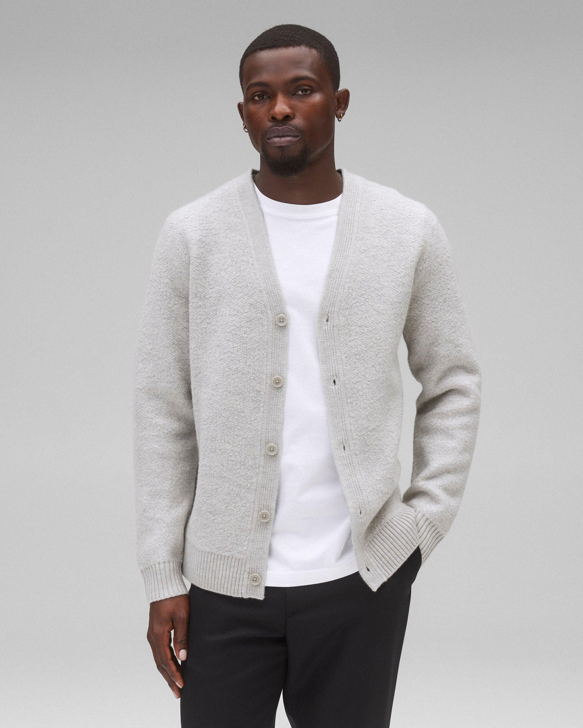 Textured Boucle Turf Cardigan Male Product Image