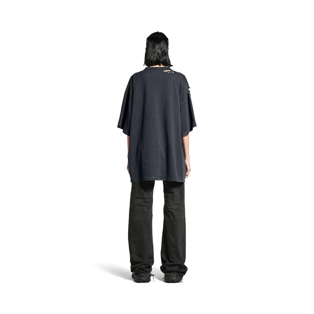 Fashion Designer Oversized T-shirt in Faded Black Product Image