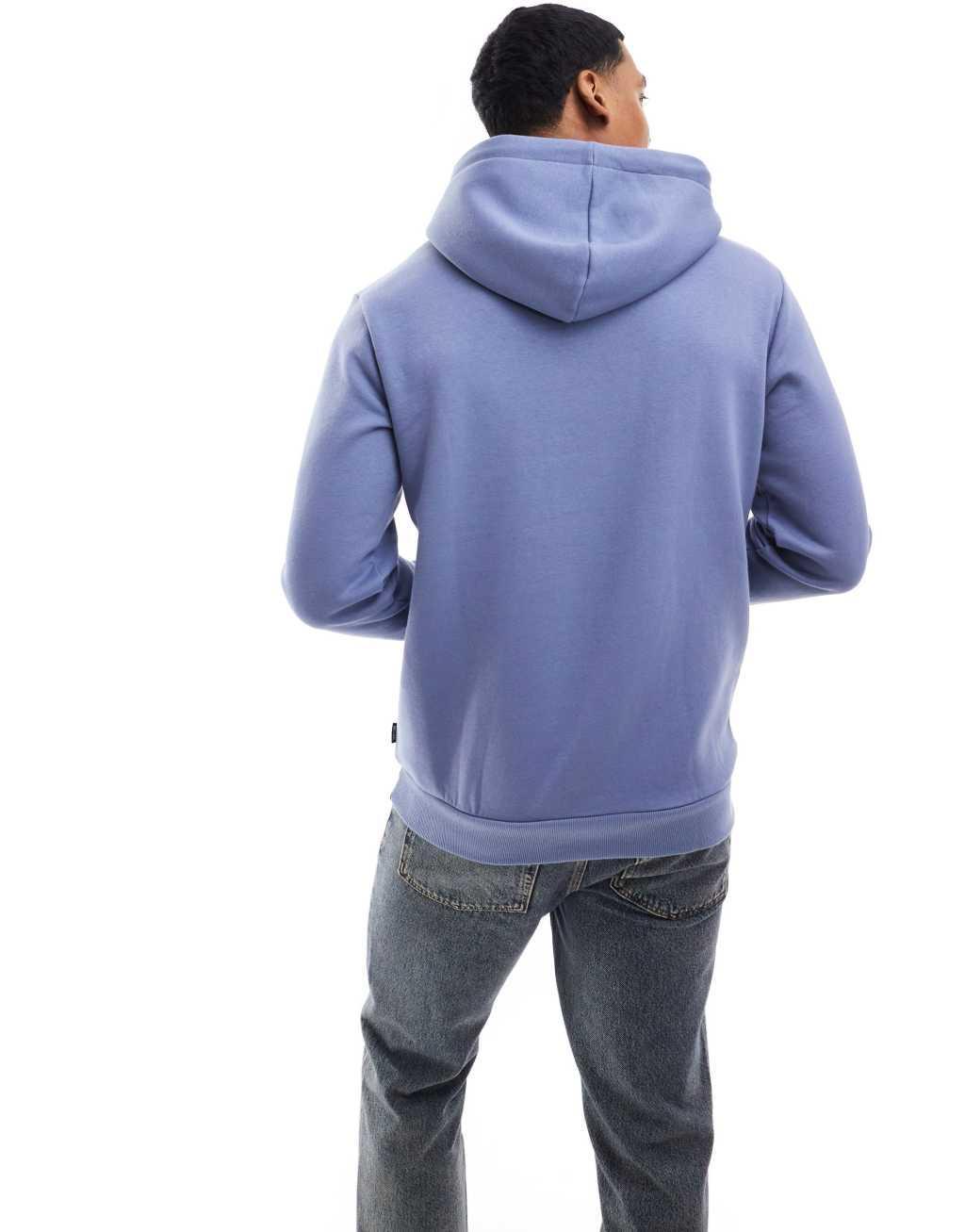 ONLY & SONS oversized hoodie in washed blue Product Image