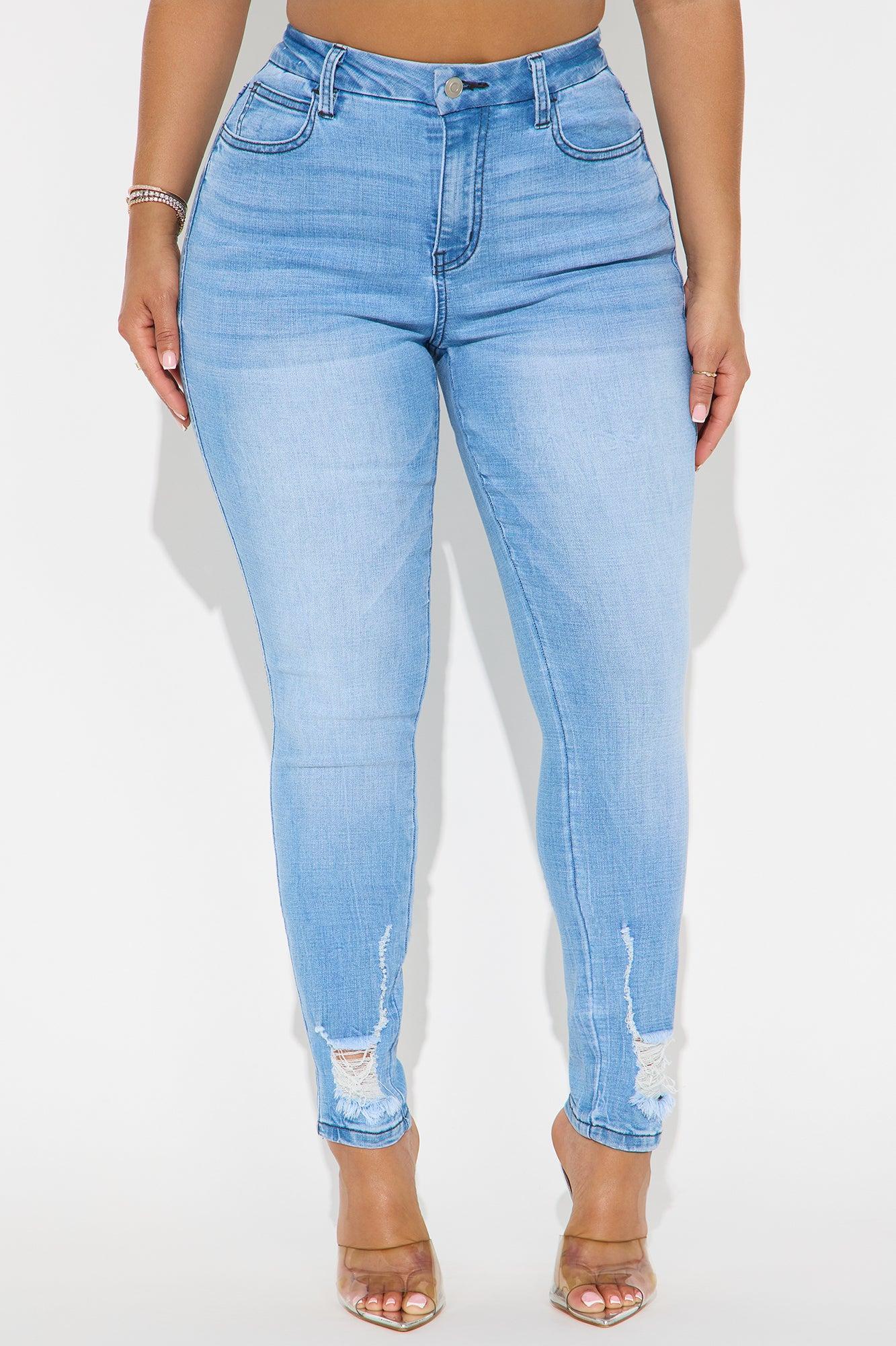 Long Story Short Sculpting Stretch Skinny Jeans - Light Wash Product Image