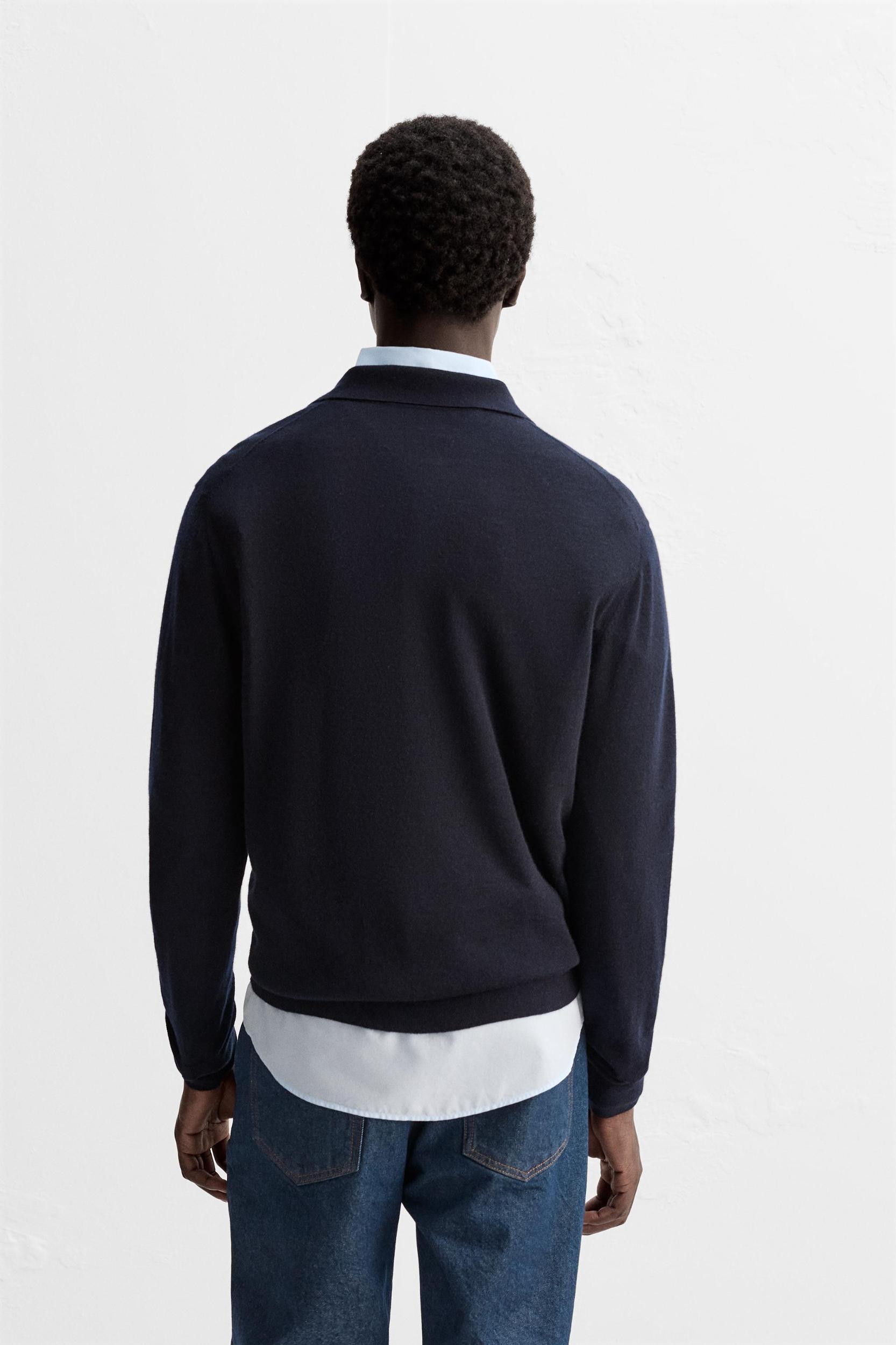 WOOL - CASHMERE LIGHTWEIGHT KNIT POLO Product Image