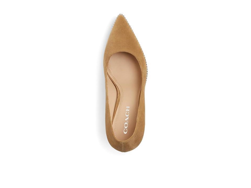 COACH 85 mm Waverly Pump with Beadchain (Peanut) Women's Shoes Product Image