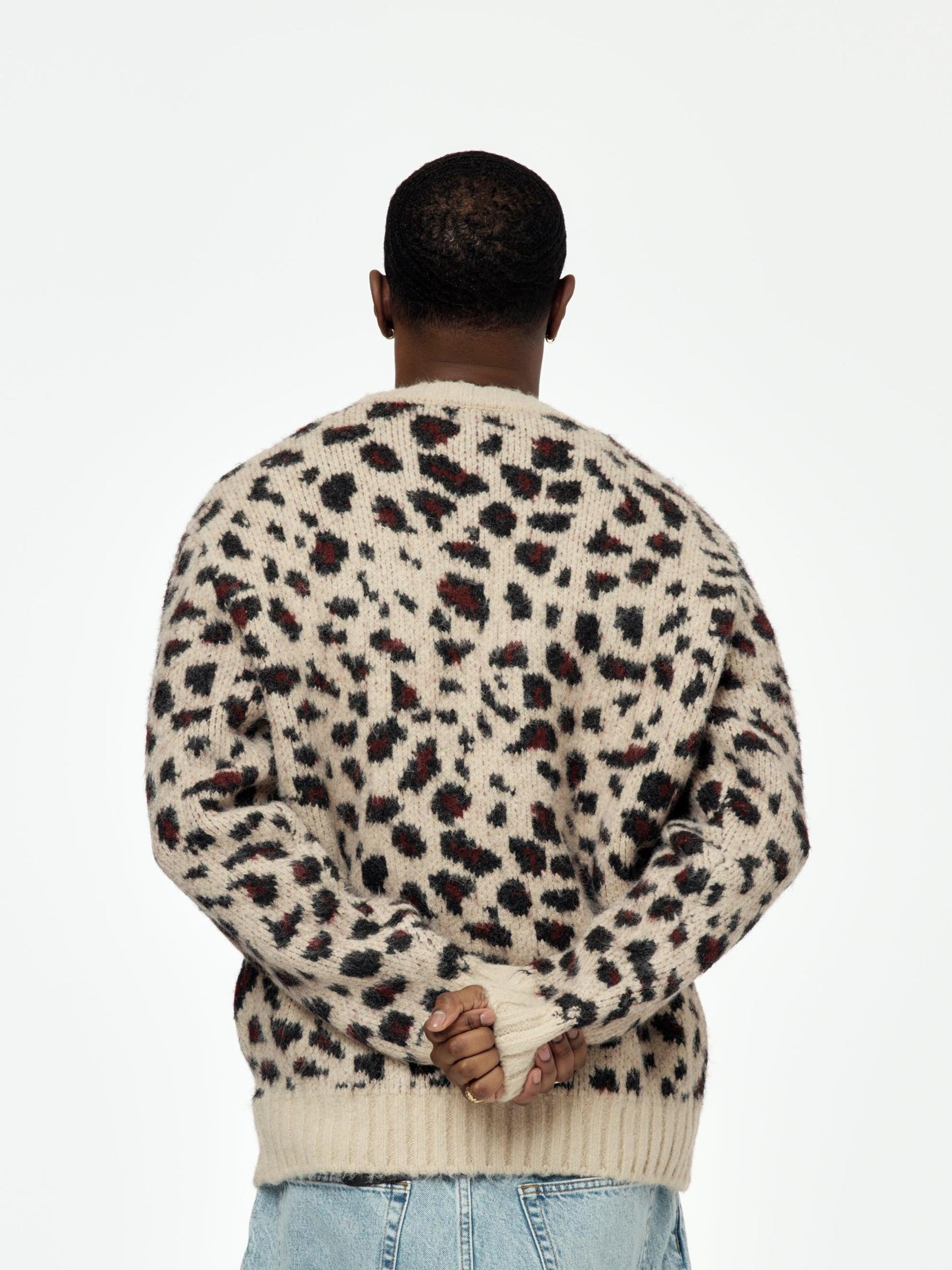 Leopard Brushed Knitted Sweater (Multi) Product Image
