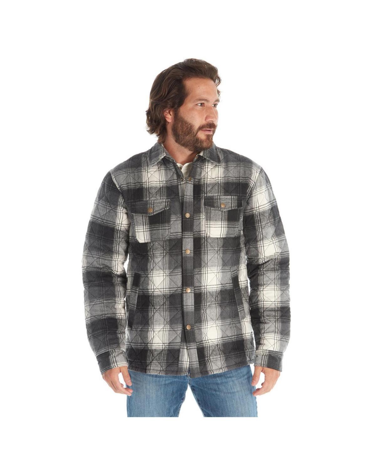 Px Mens Clothing Heavy Quilted Plaid Shirt Jacket Product Image