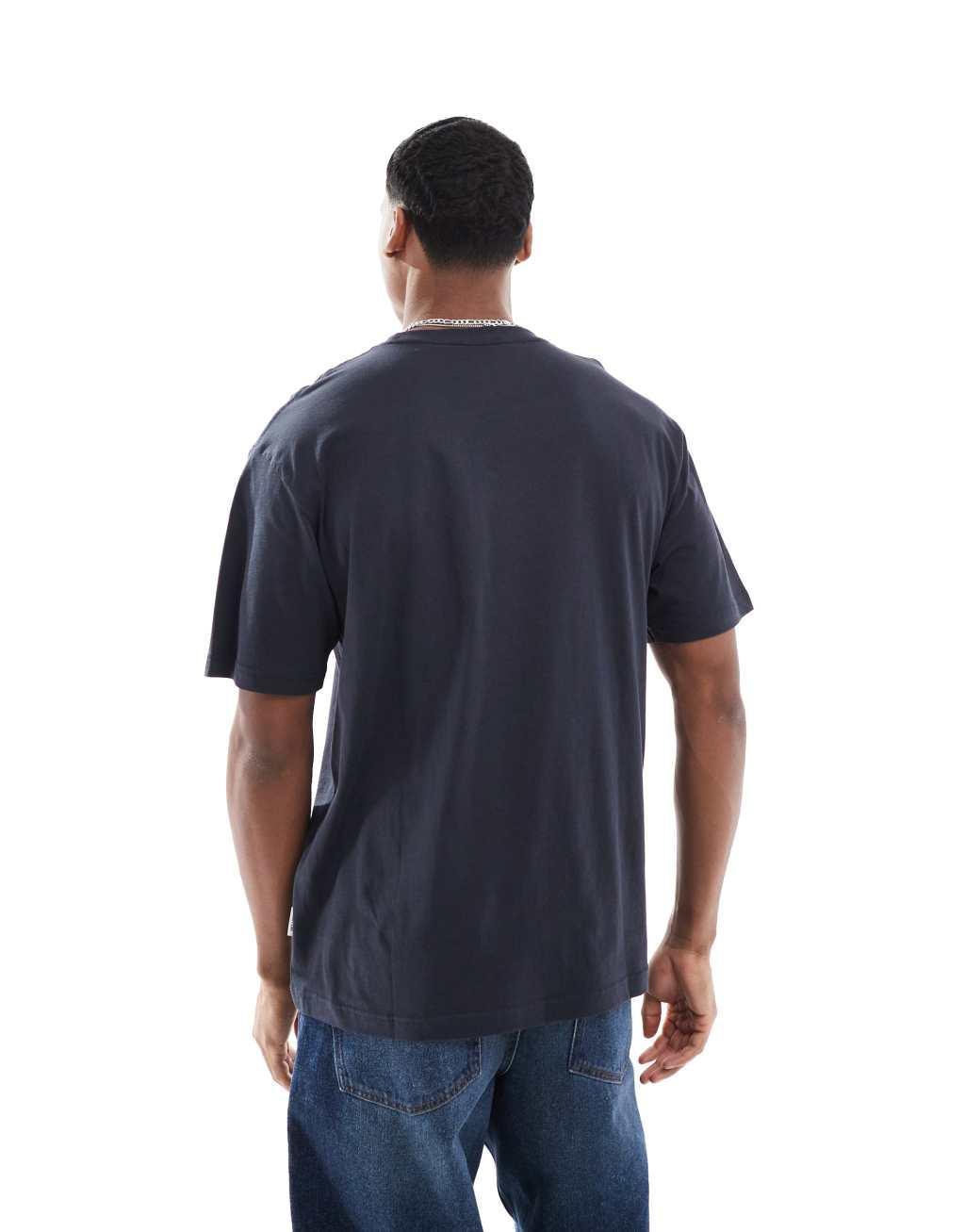 ONLY & SONS T-shirt with photo print in navy Product Image