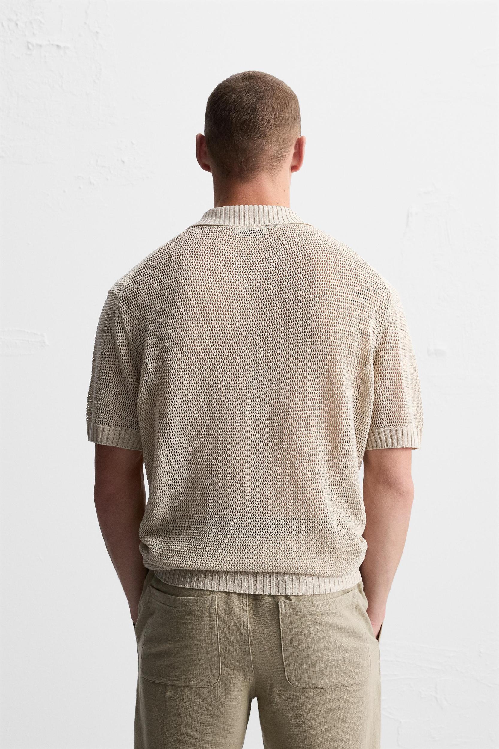 OPEN KNIT POLO Product Image