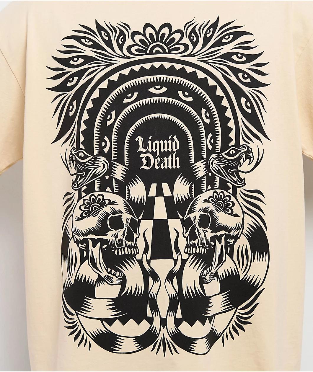 Liquid Death Death Charmer White T-Shirt Product Image