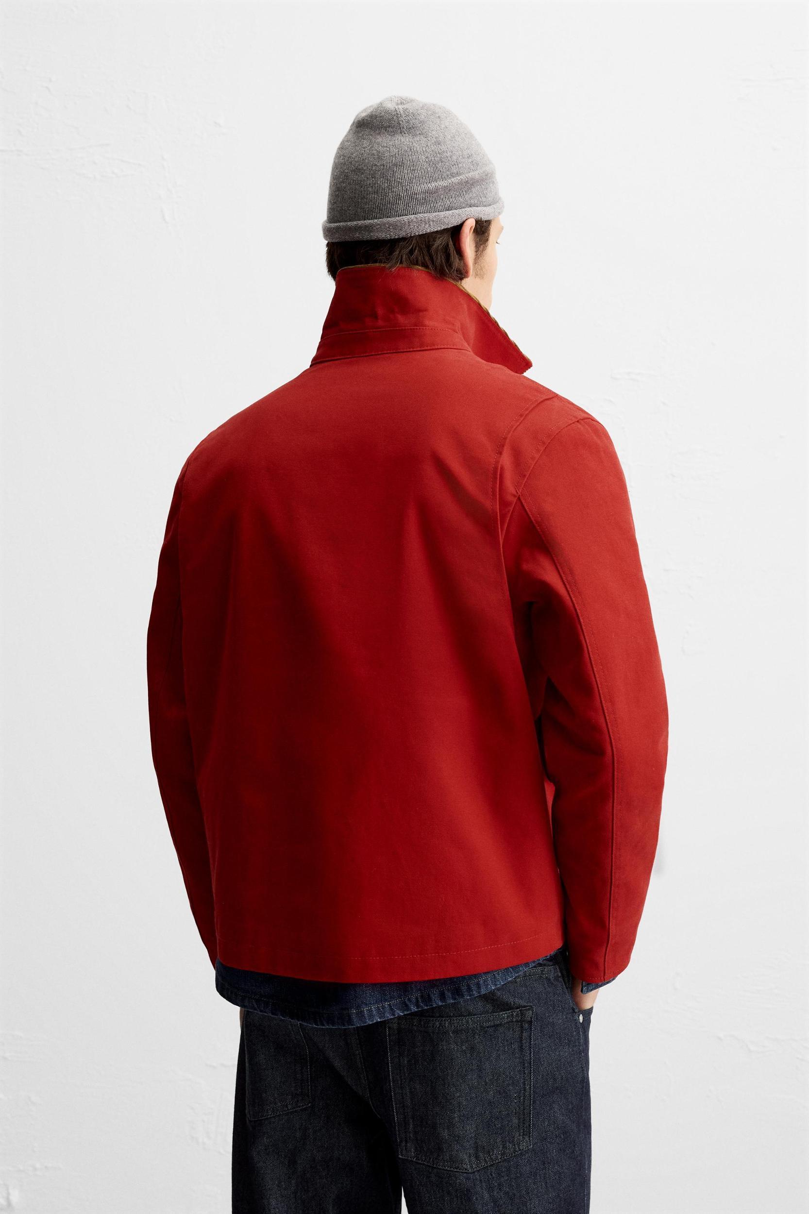 CONTRASTING COLLAR JACKET Product Image
