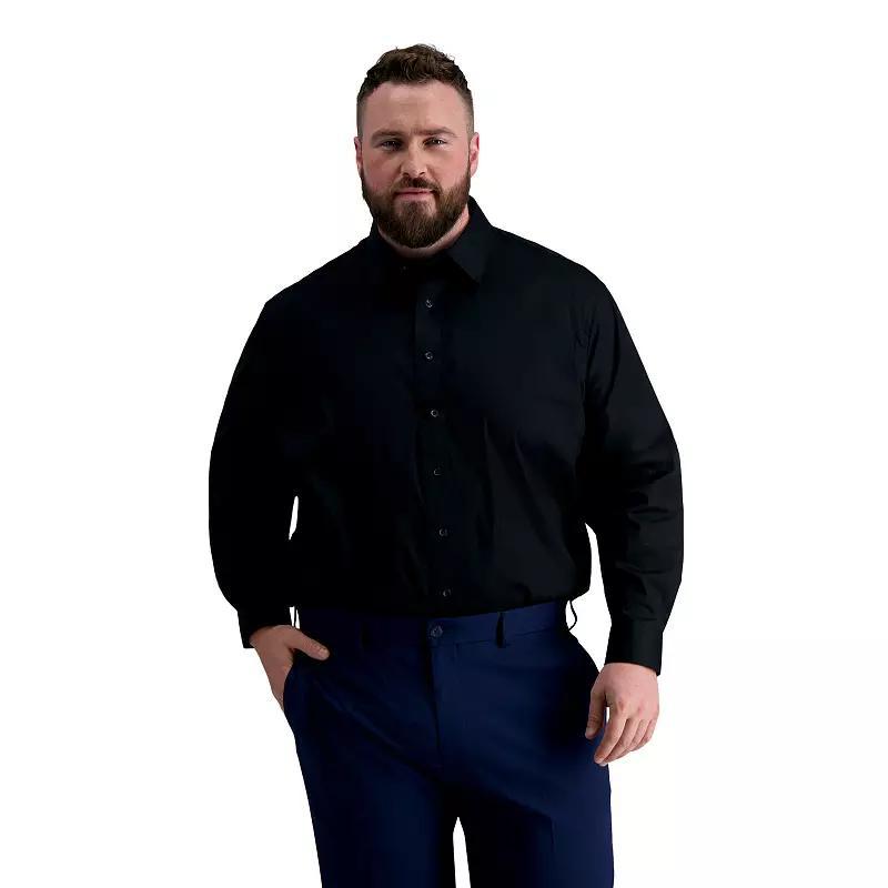 Big & Tall Haggar Premium Comfort Wrinkle Resistant Dress Shirt, Men's, Size: 19 37/8T, Black Product Image