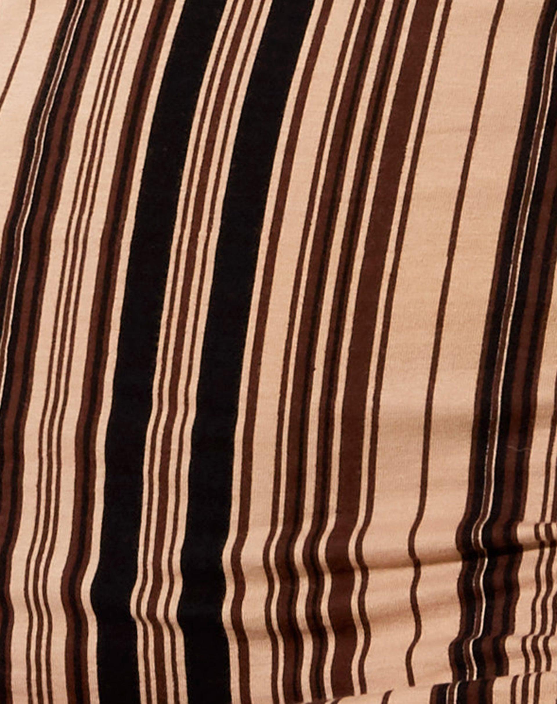 Jeeves Mini Dress in Mix Stripe Brown Product Image