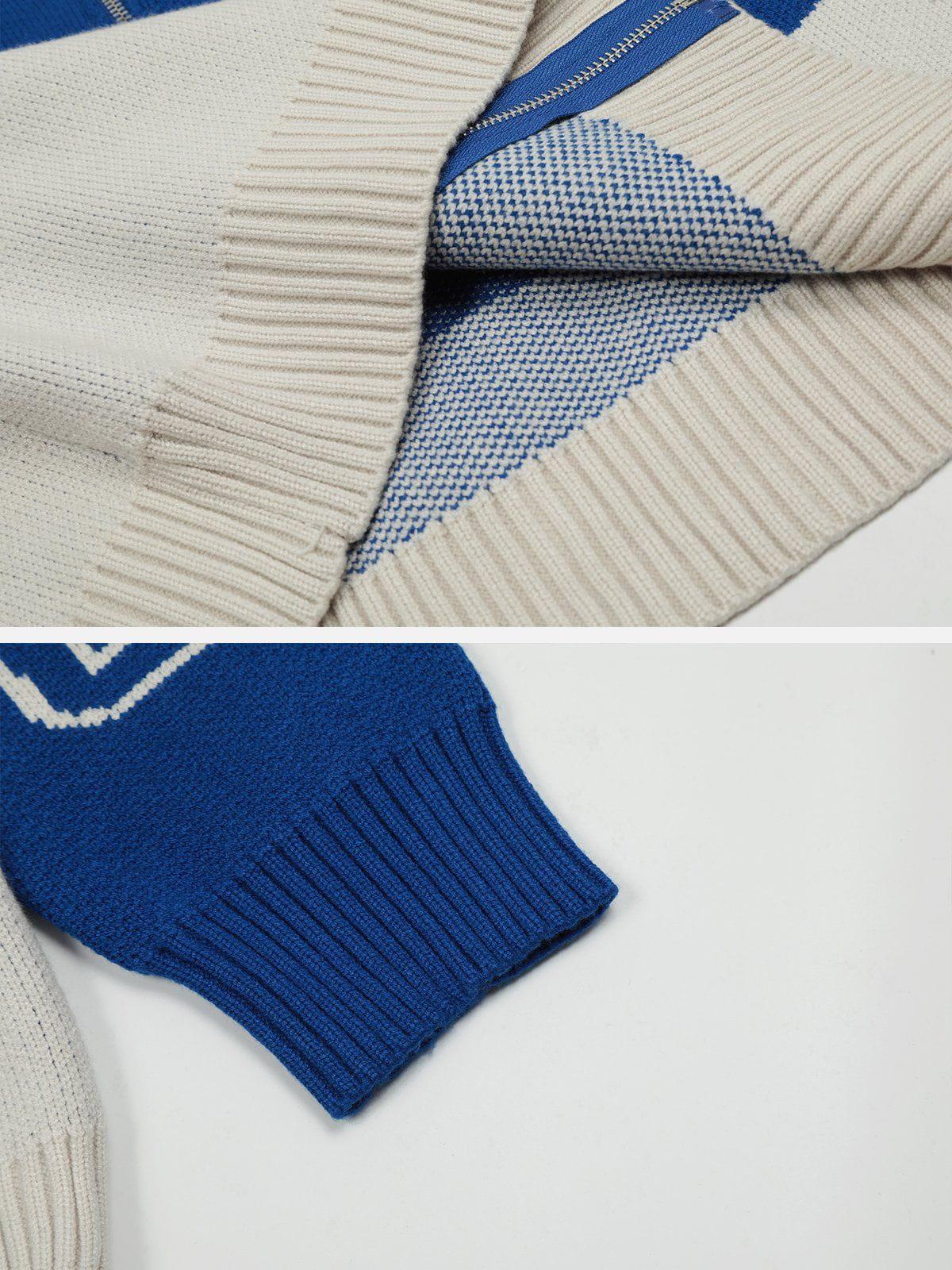 Aelfric Eden Color Block Racing Cardigan Product Image