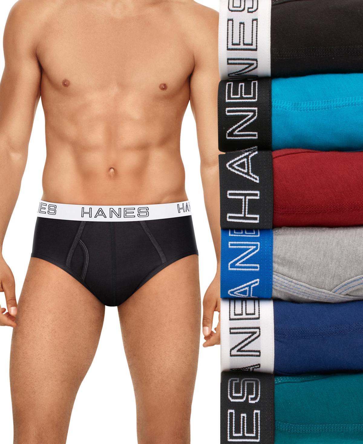 Hanes Ultimate 6-Pack Men's Stretch Briefs, Size: Large, Blue Grey Black Product Image