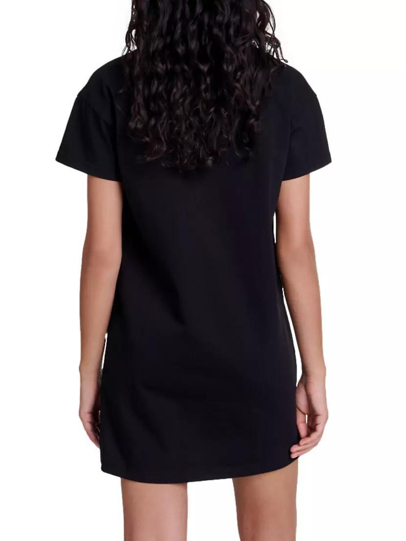 Embroidered Rhinestone Polo Dress Product Image