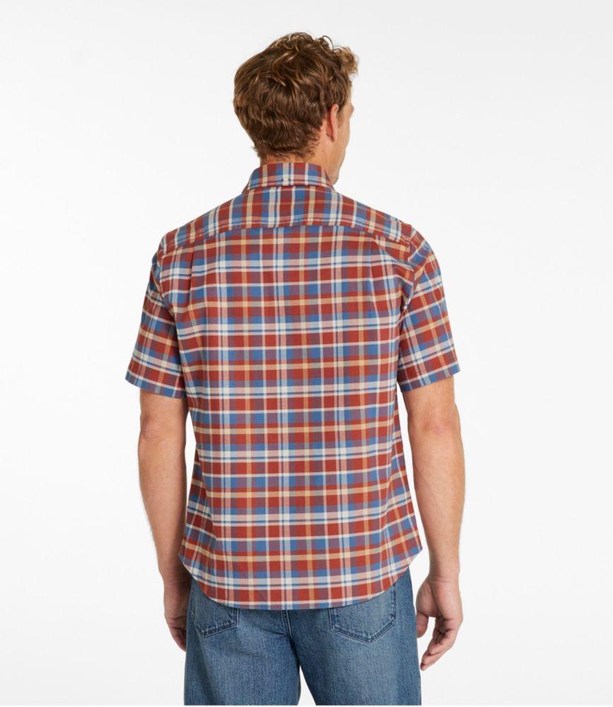 
                            Men's Comfort Stretch® Oxford, Slightly Fitted Untucked Fit, Short-Sleeve, Plaid
                         Product Image