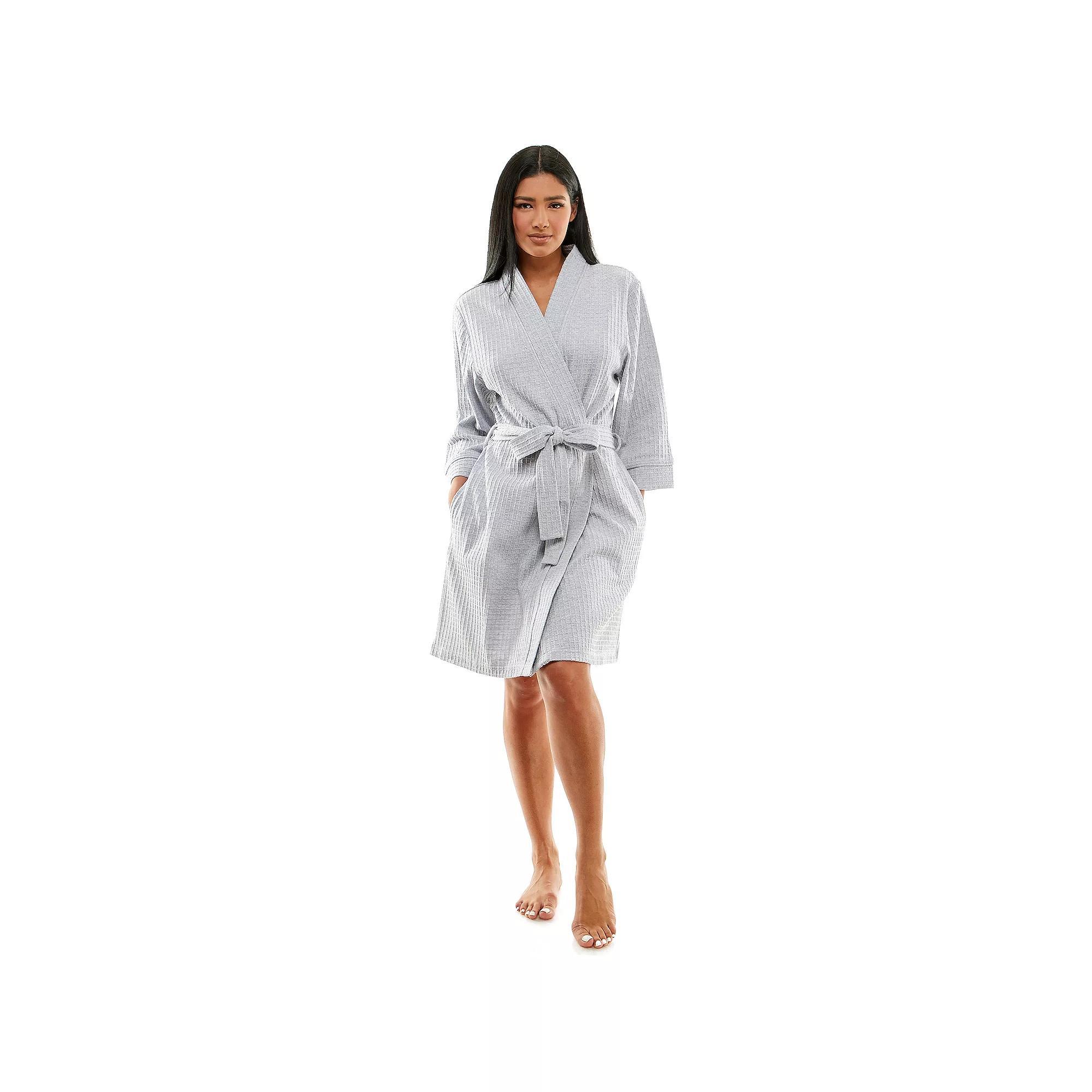 Women's Croft & Barrow® Kimono Robe, Size: Large, White Solid Product Image