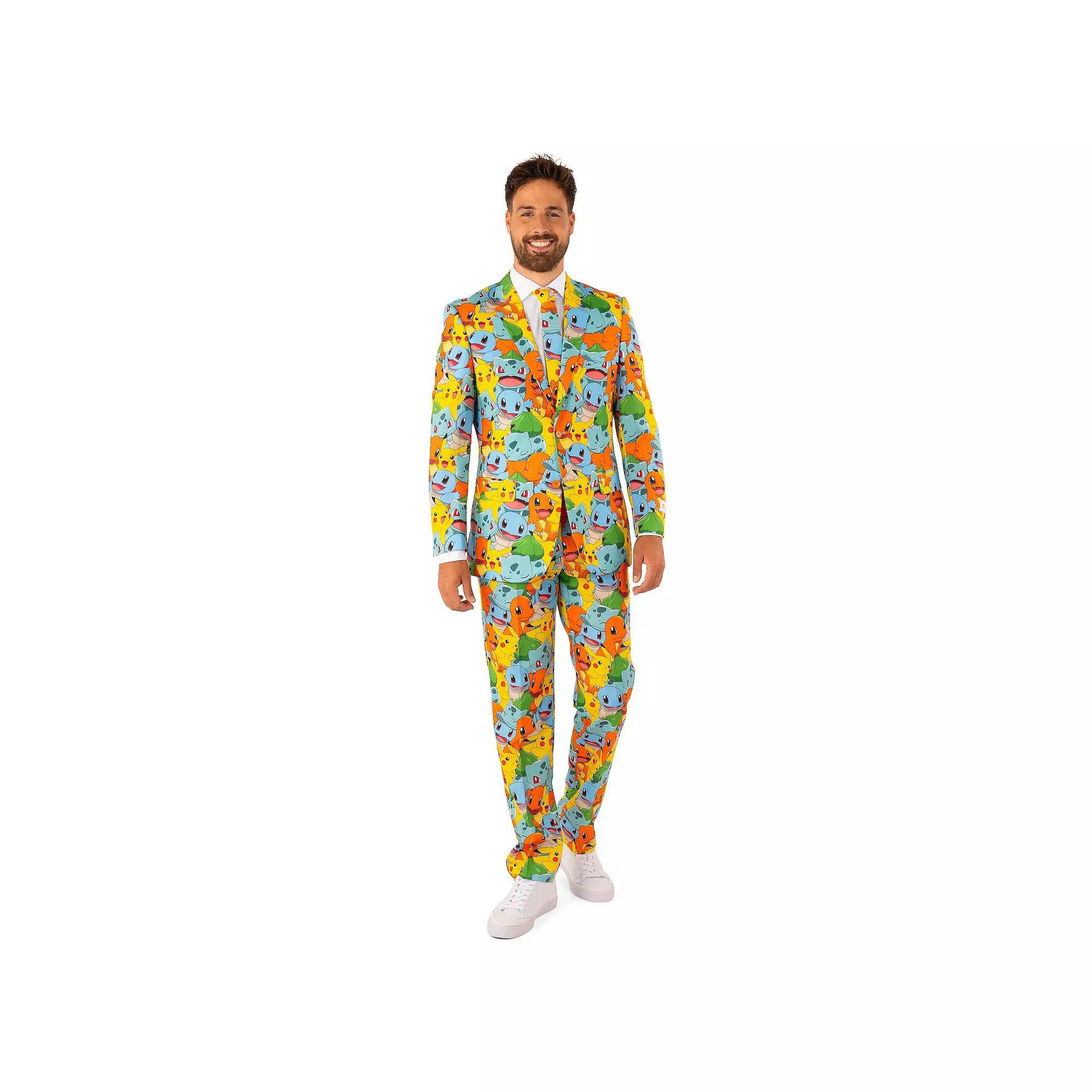 Mens OppoSuits Pac-Man Slim-Fit Suit & Tie Set Product Image