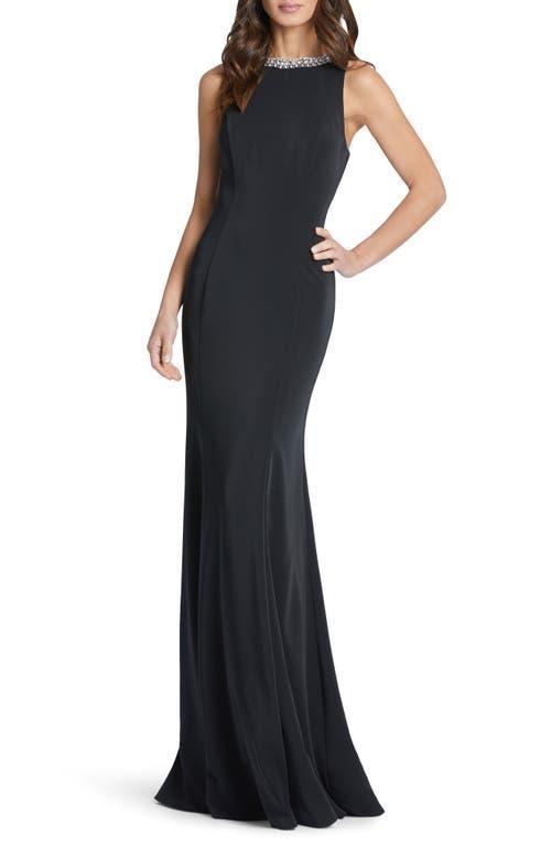 Womens Embellished Fluted-Hem Gown Product Image