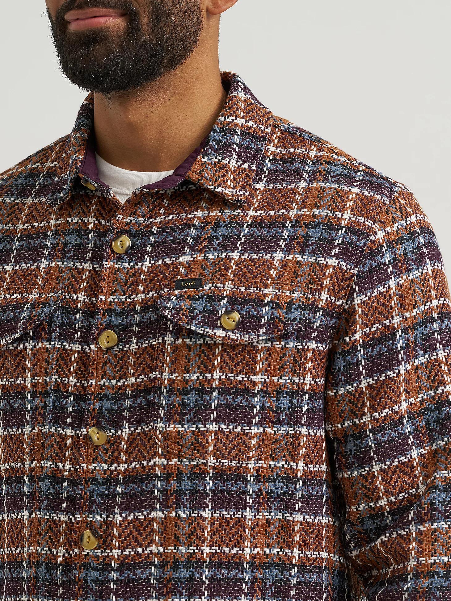 Men's Textured Plaid Overshirt | Men's Tops & Tees | Lee® Product Image