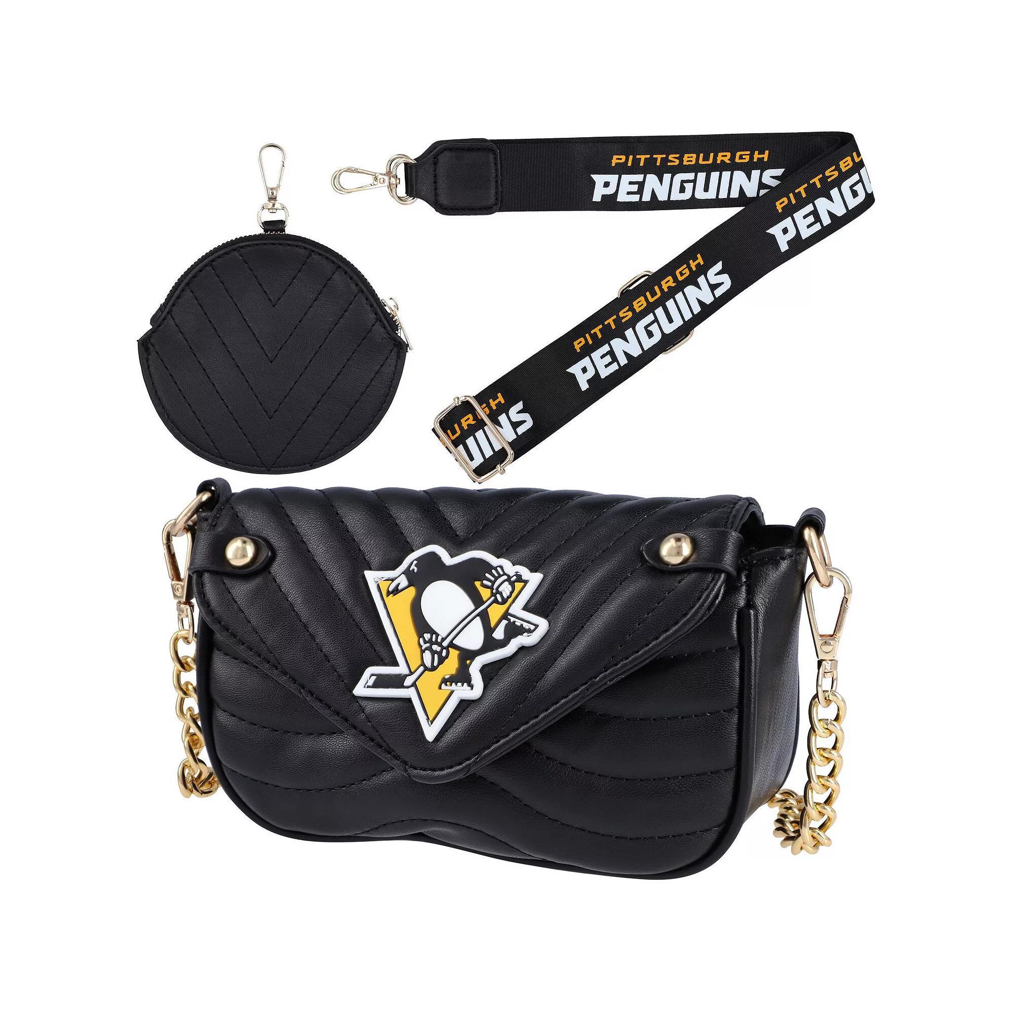 Women's Cuce Pittsburgh Penguins Vegan Leather Strap Bag, Team Product Image