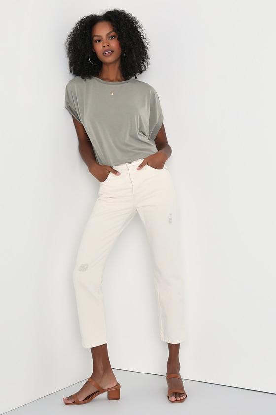 Cool Instincts Light Olive Green Short Sleeve Top Product Image