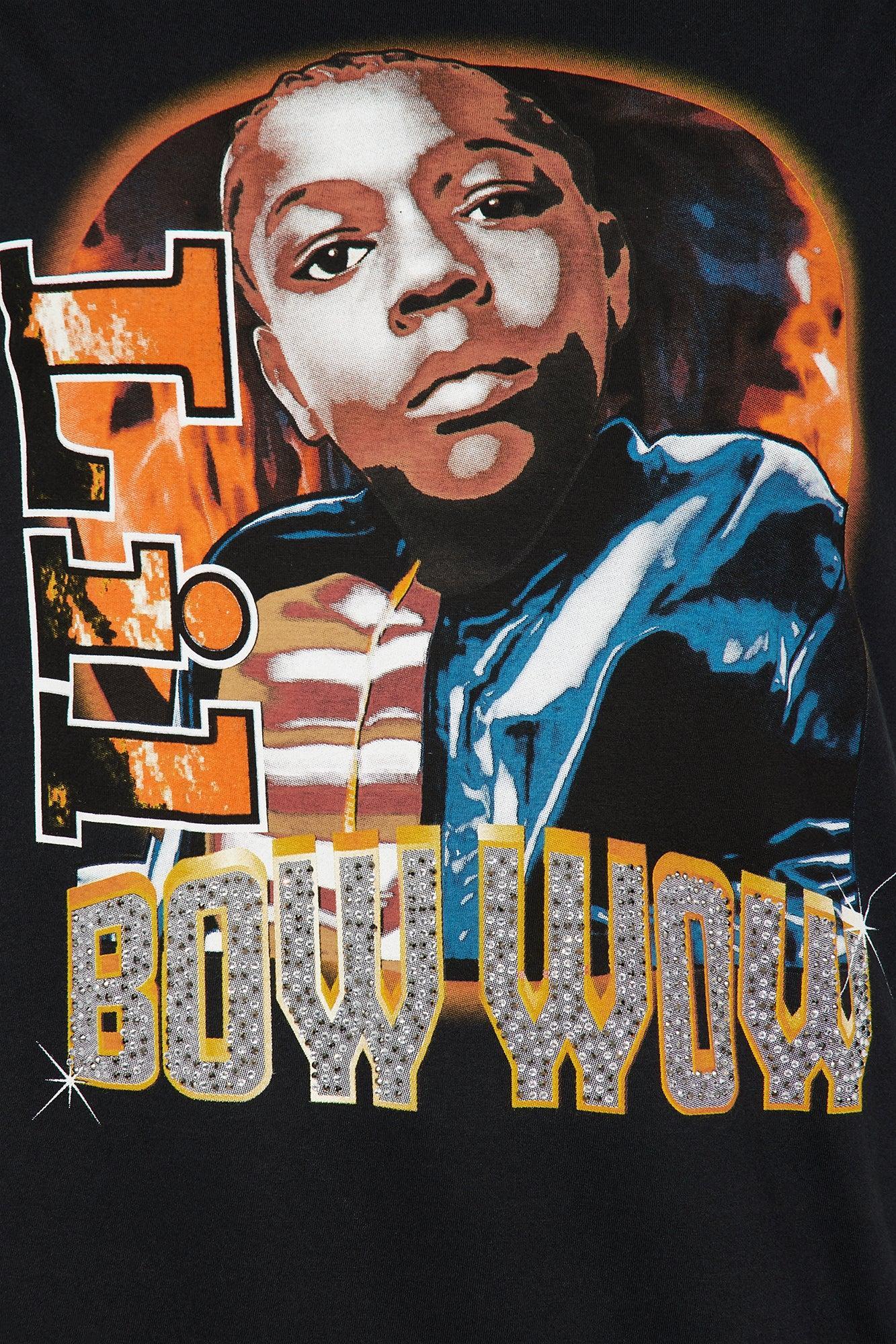 Bow Wow Rhinestone Tee - Black Product Image