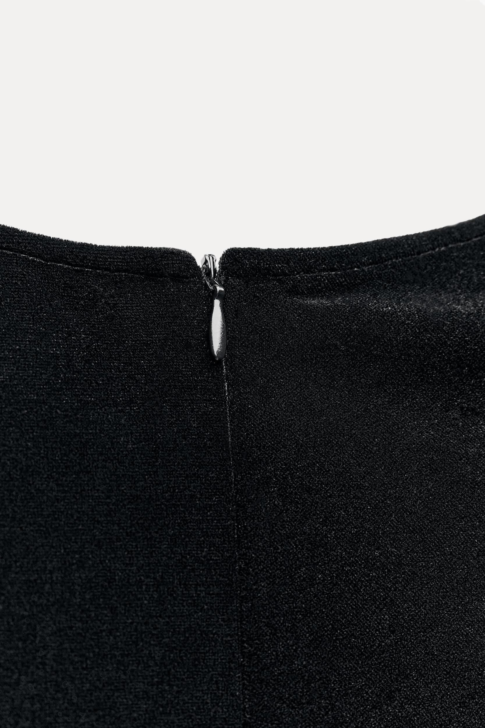 ASYMMETRICAL VELVET DRESS ZW COLLECTION Product Image