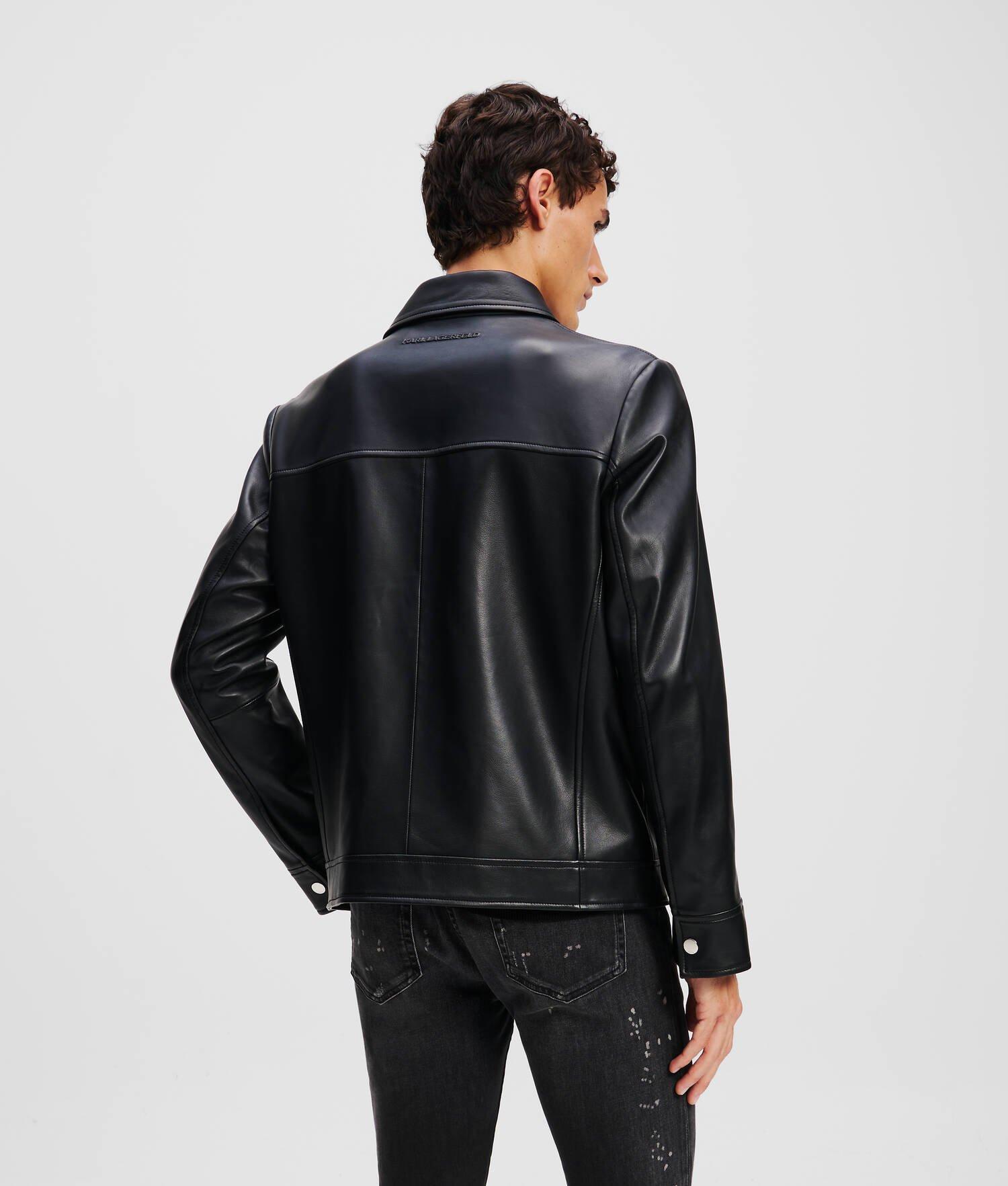 ZIP-UP LEATHER JACKET Product Image