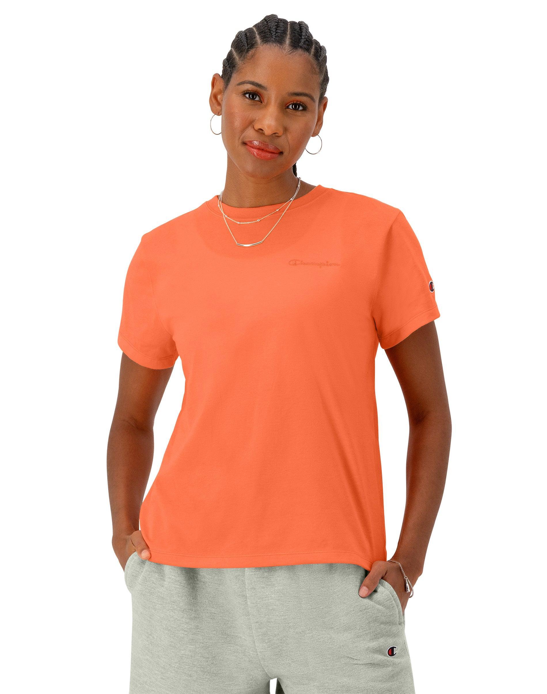 Womens Champion Classic T-Shirt, C Logo Marzipan Pink M Product Image