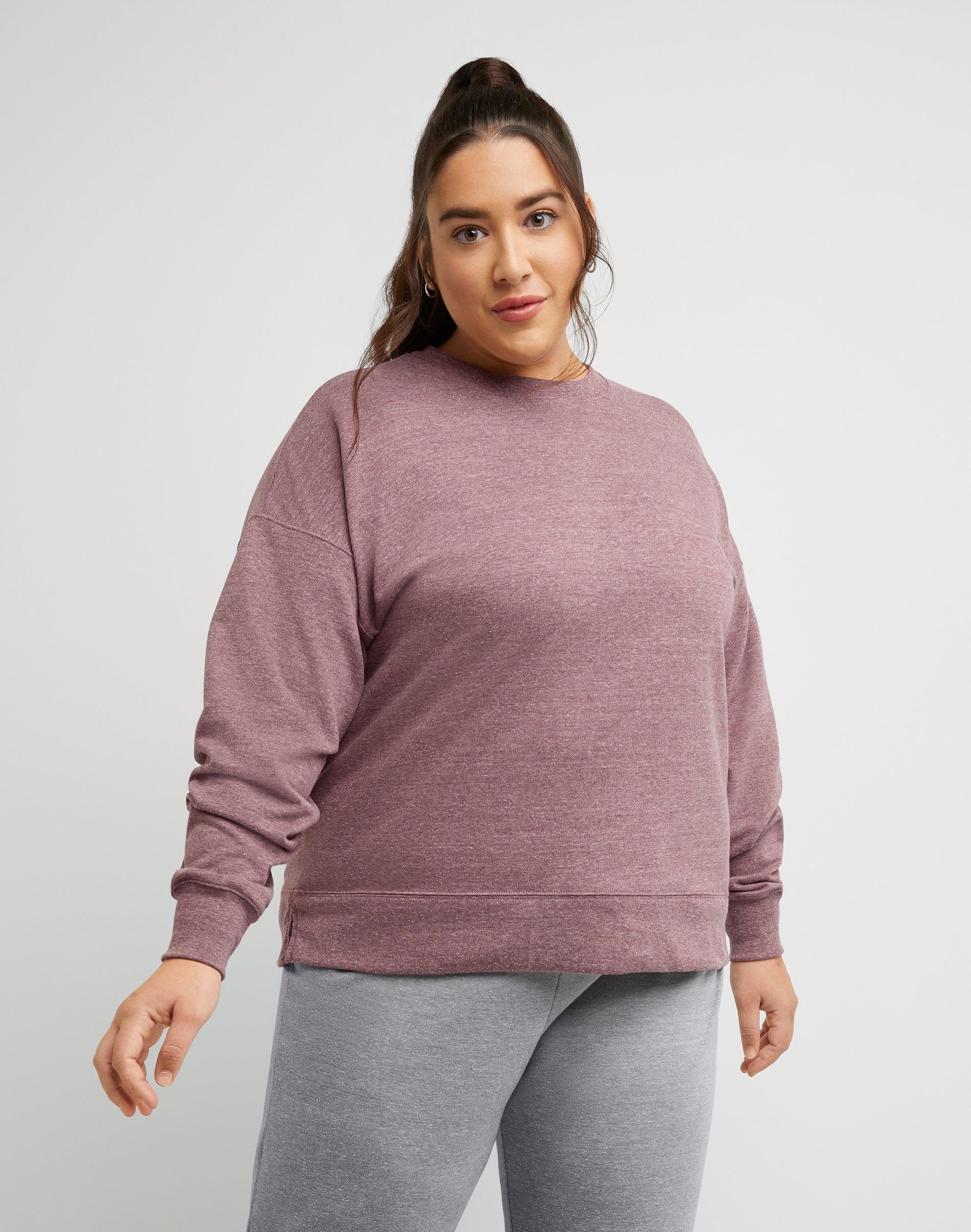 Hanes Originals Womens French Terry Sweatshirt (Plus Size) Natural 2X Product Image