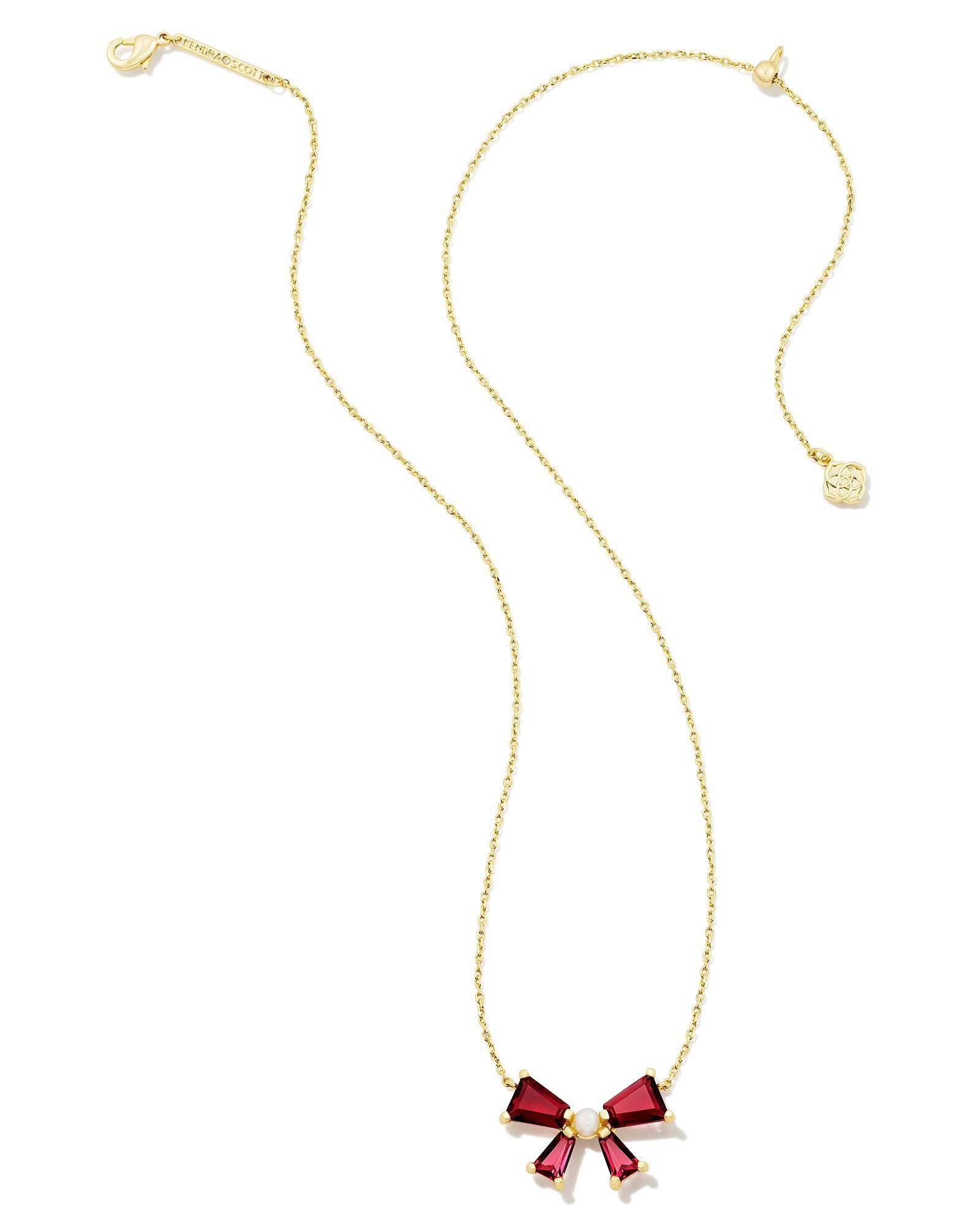Blair Gold Bow Stud Earrings in Red Mix Product Image