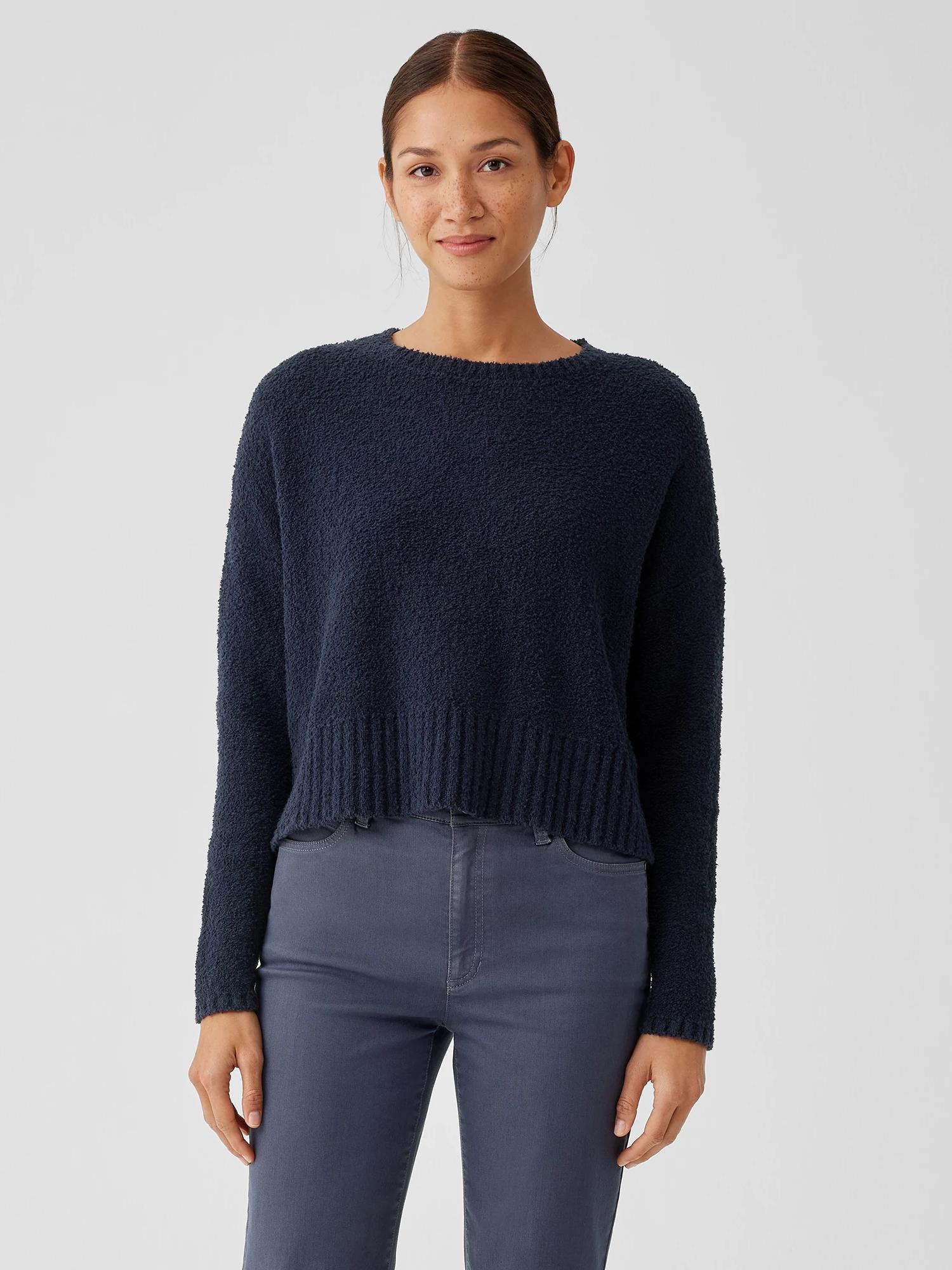 Cotton Fluff Crew Neck Top Product Image