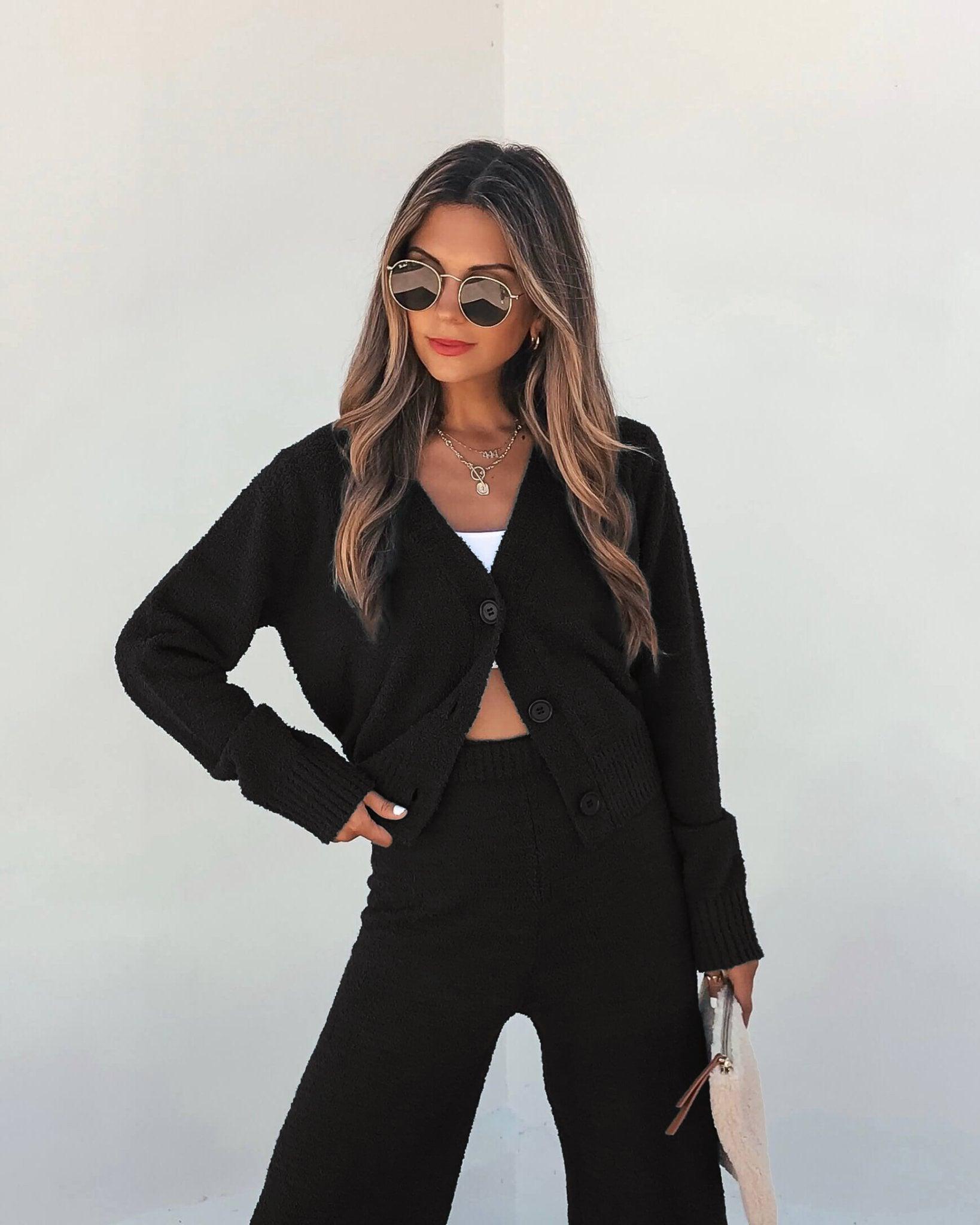 Black Sherpa Lounge Set Product Image