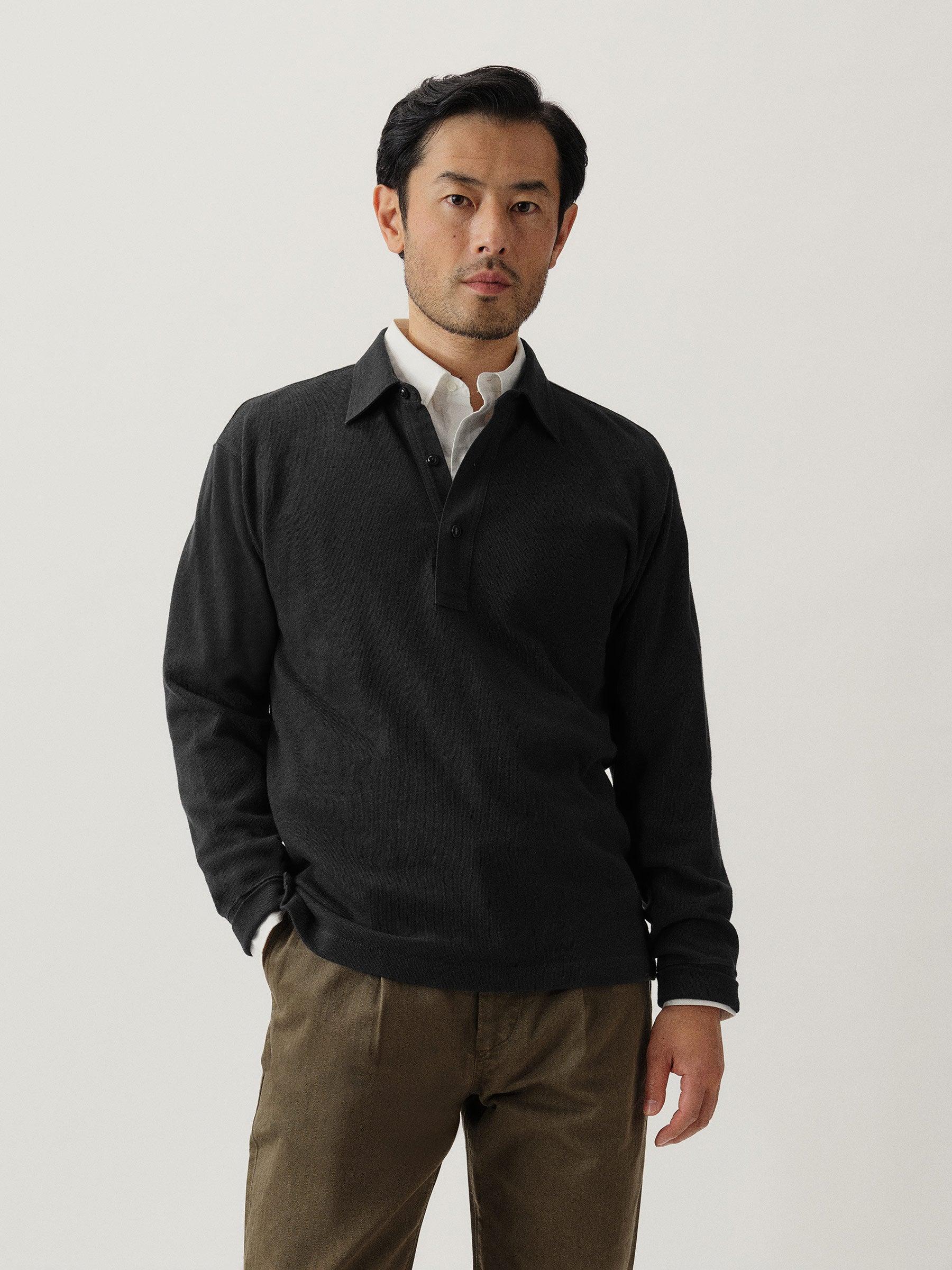 Black Field-Spec Rugby Polo Product Image