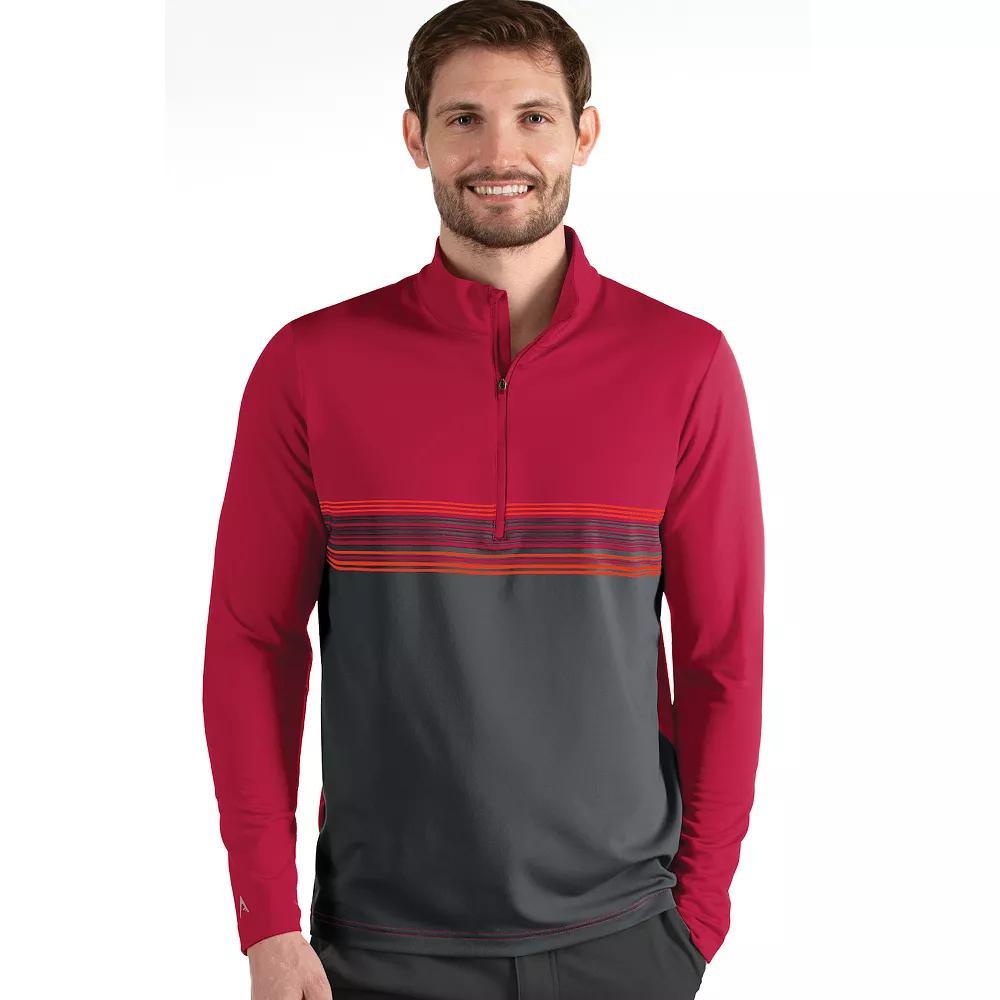 Mens Antigua Pace Regular-Fit Colorblock Quarter-Zip Pullover Product Image