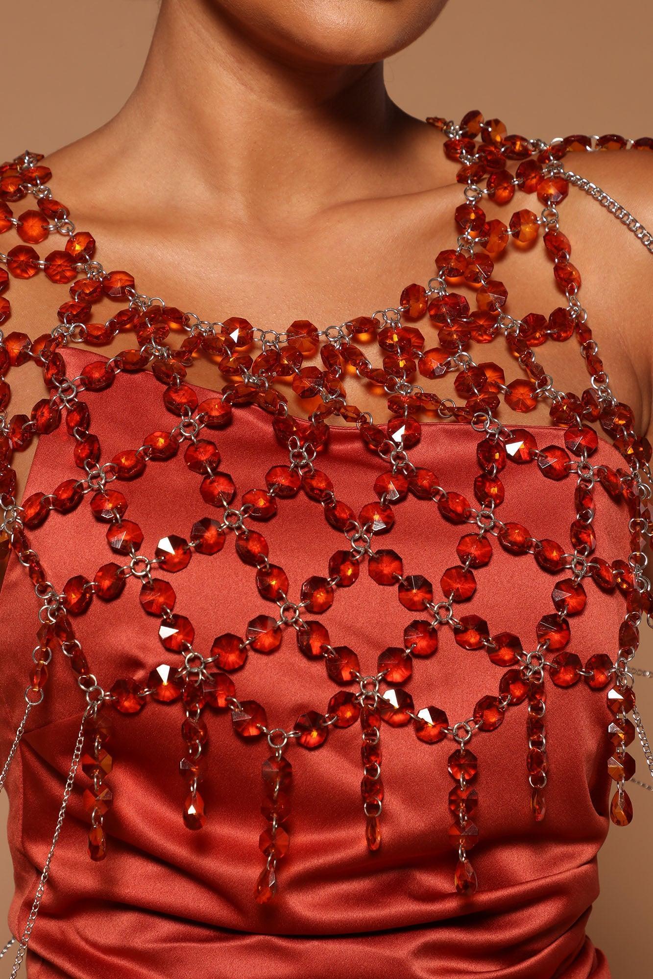 Daniella Embellished Top - Brown Product Image