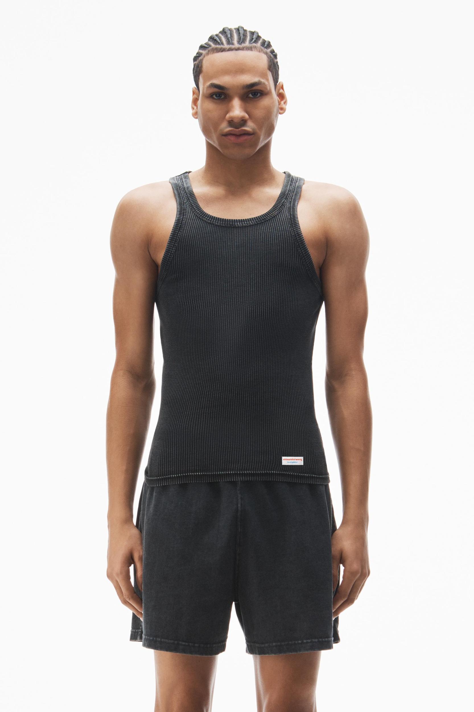 Men's Racerback Tank In Ribbed Cotton Product Image