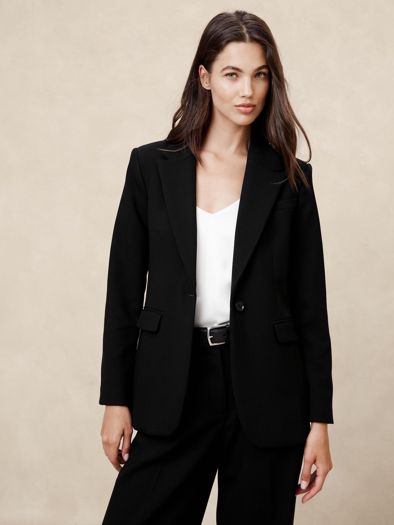 Double Weave Long and Lean Blazer Product Image