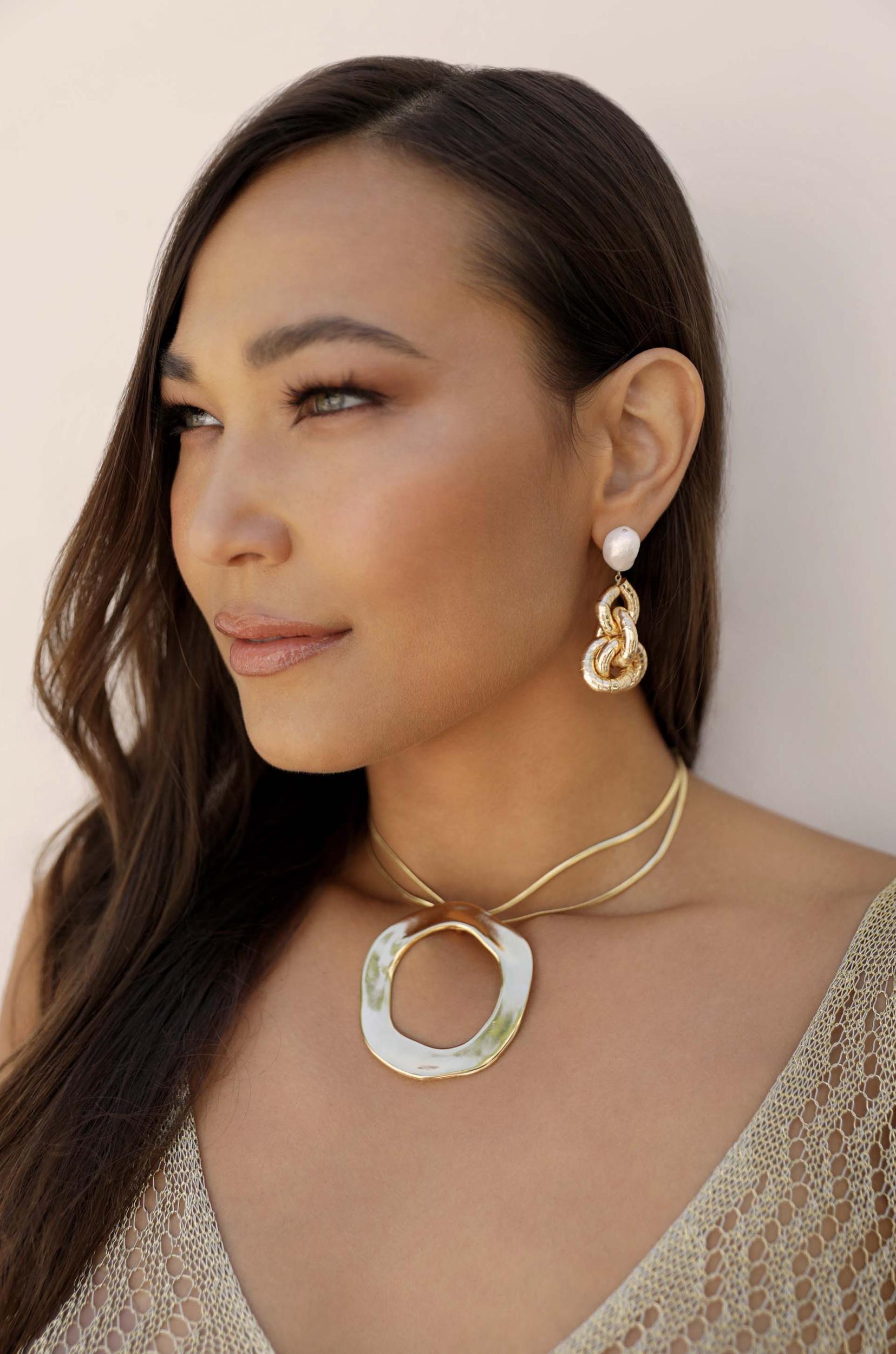 Open Circle Statement Necklace Product Image