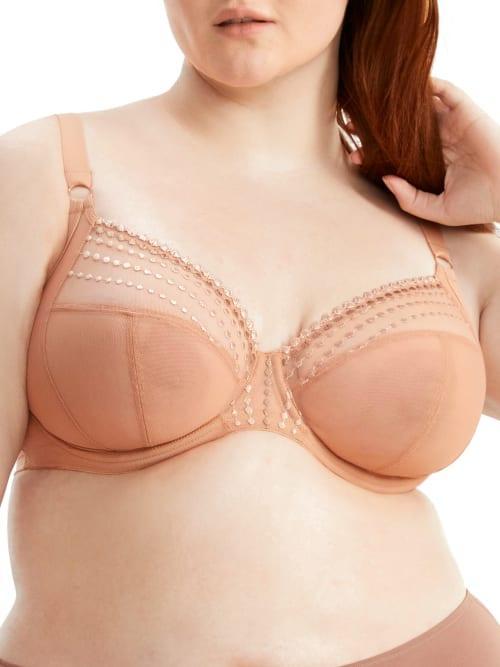 Elomi Plus Size Matilda Embroidered Sheer Plunging Convertible U-Back to Racerback Contour Wire Full Product Image