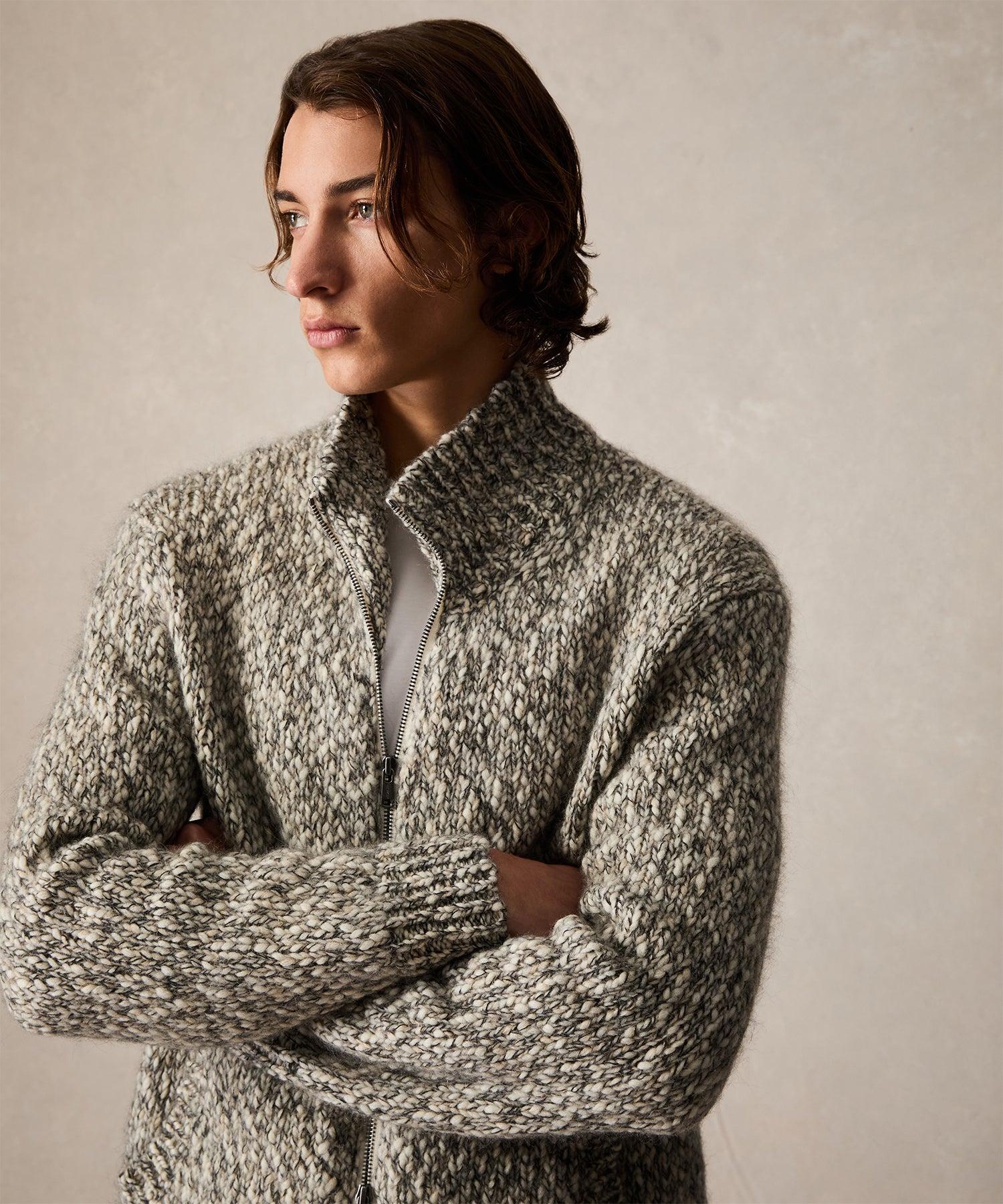Slubby Full-Zip Sweater Product Image