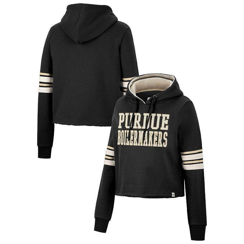 Women's Colosseum Navy West Virginia Mountaineers Retro Cropped Pullover Hoodie, Size: XL, Blue Product Image