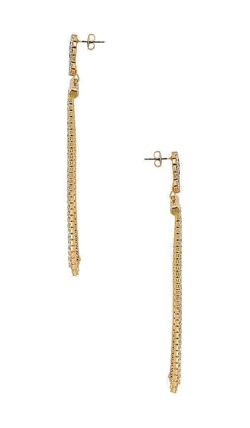 Ettika All The Movement Fringe Drop Earrings in 18K Gold Plate Product Image