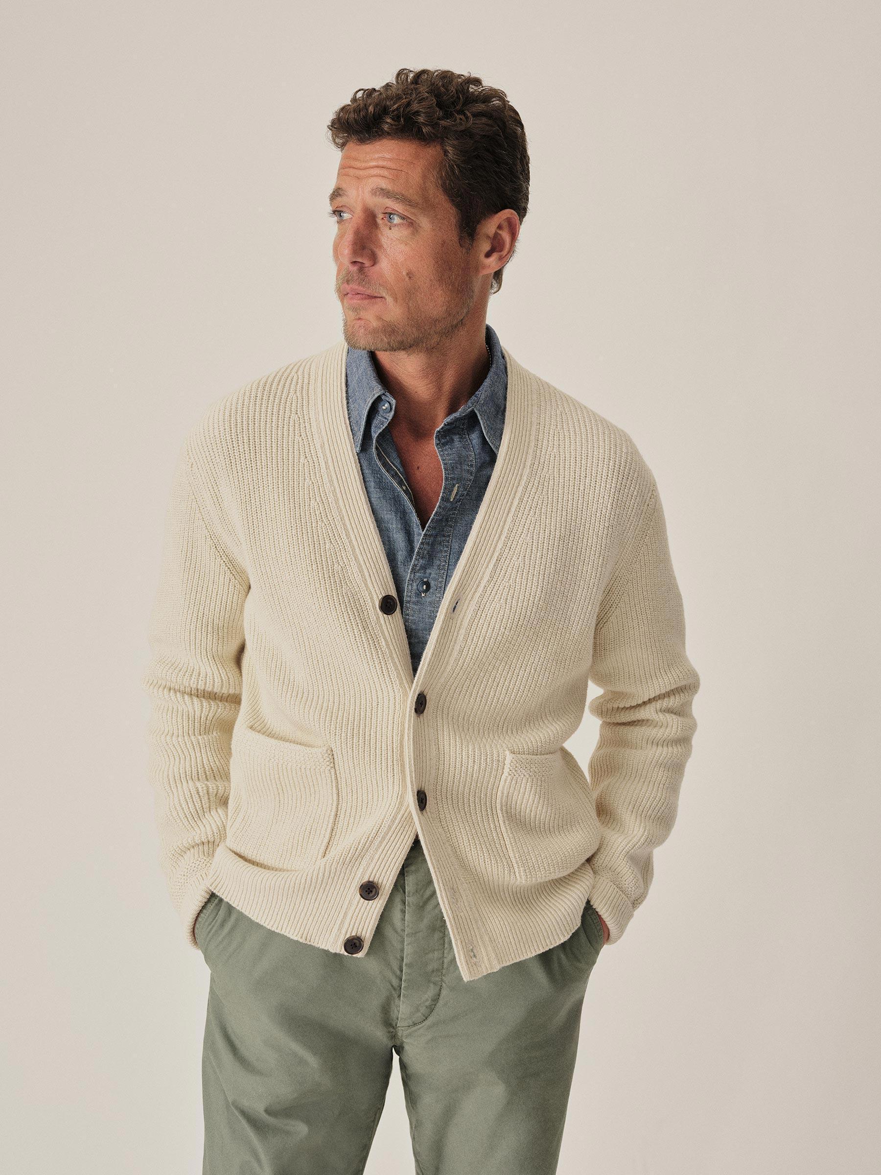 Sand Dollar Seafarer Cotton Rib Cardigan Product Image