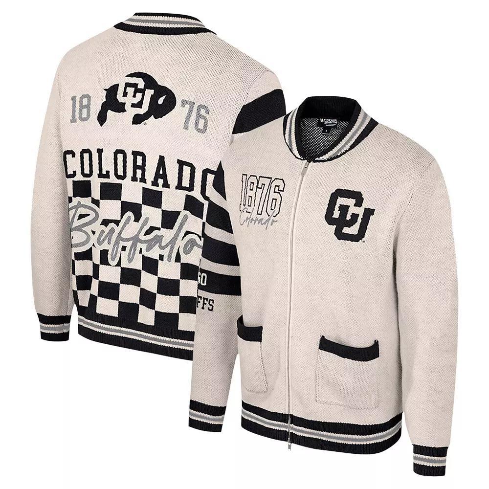 Women's Colosseum Cream Colorado Buffaloes Jacquard Full-Zip Sweater, Size: Large, Beige Product Image