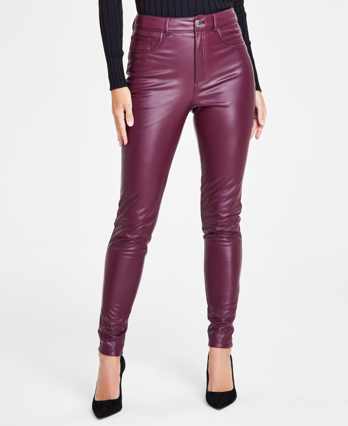 I.n.c. International Concepts Womens Faux-Leather Skinny Pants, Created for Macys Product Image